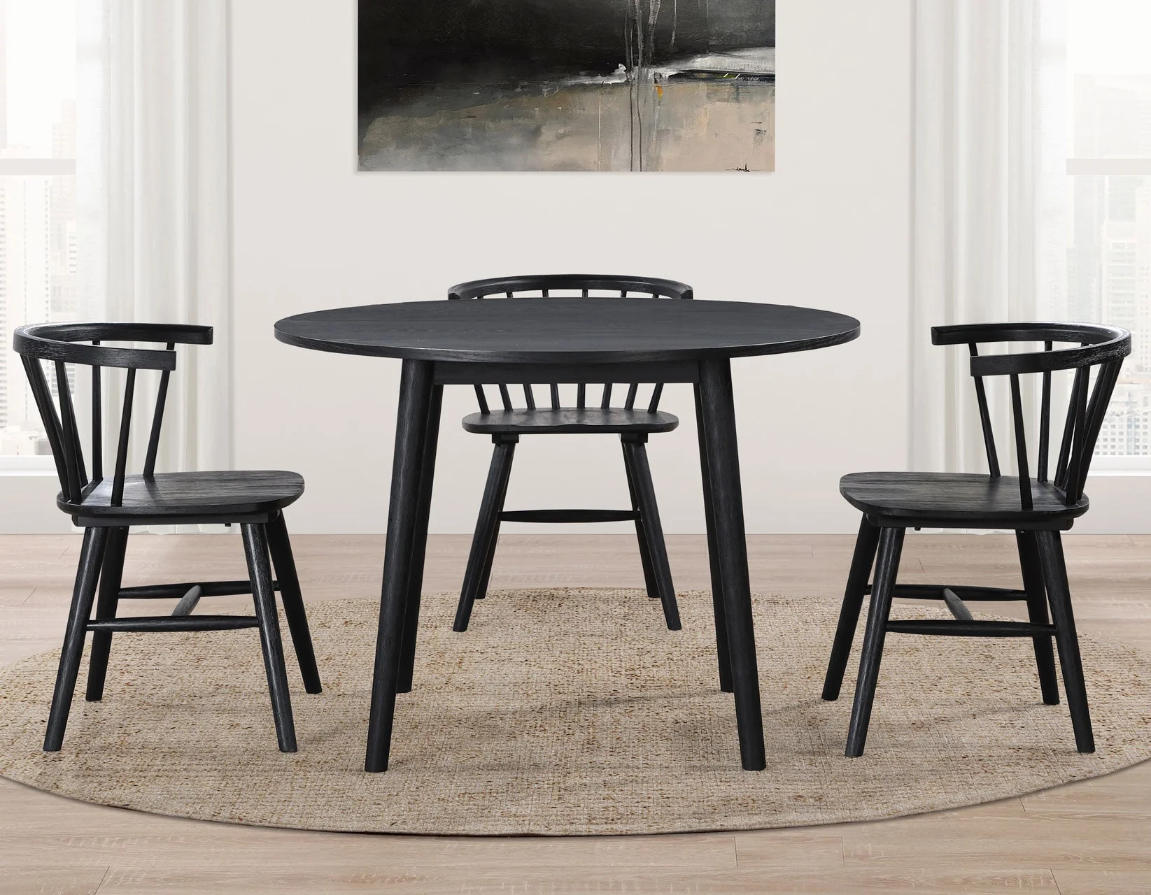 Willow Black Round Dining Room Set - Image 2