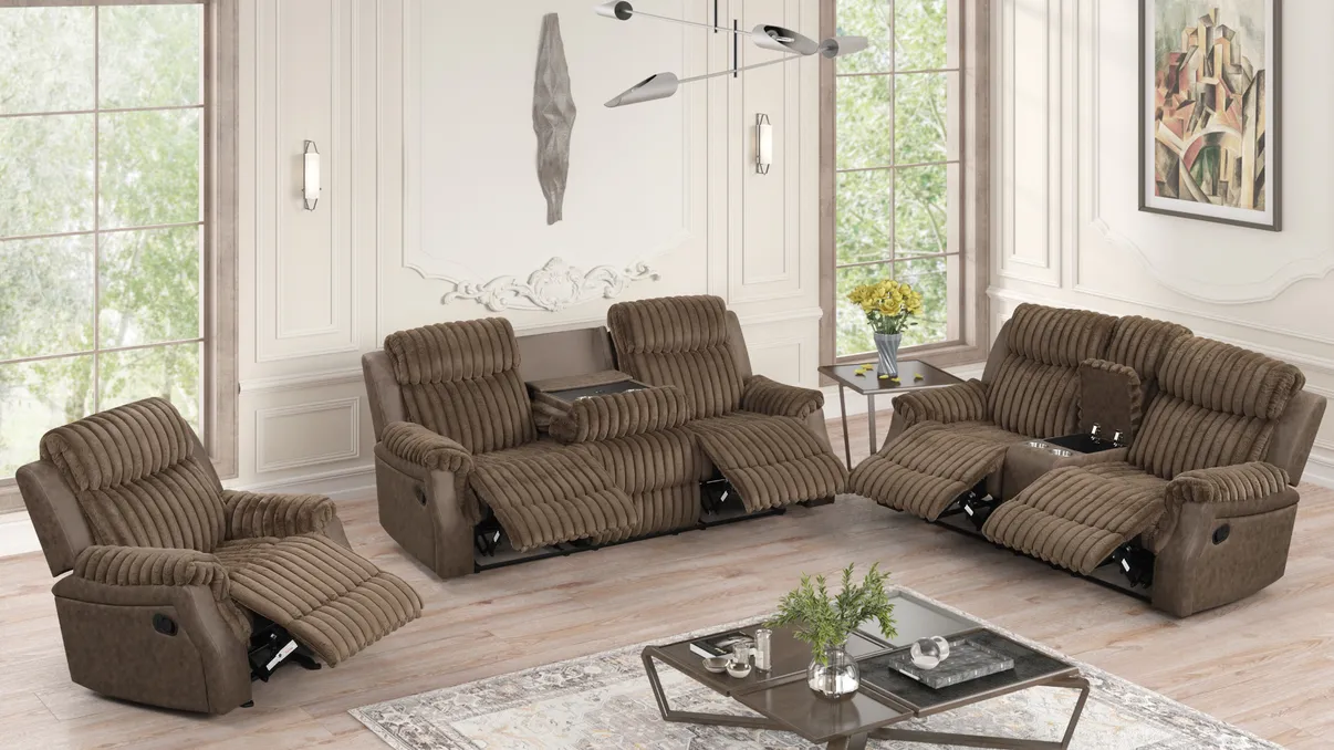 Willow Brown 3-Piece Reclining Living Room Set [Special Price] - Image 2