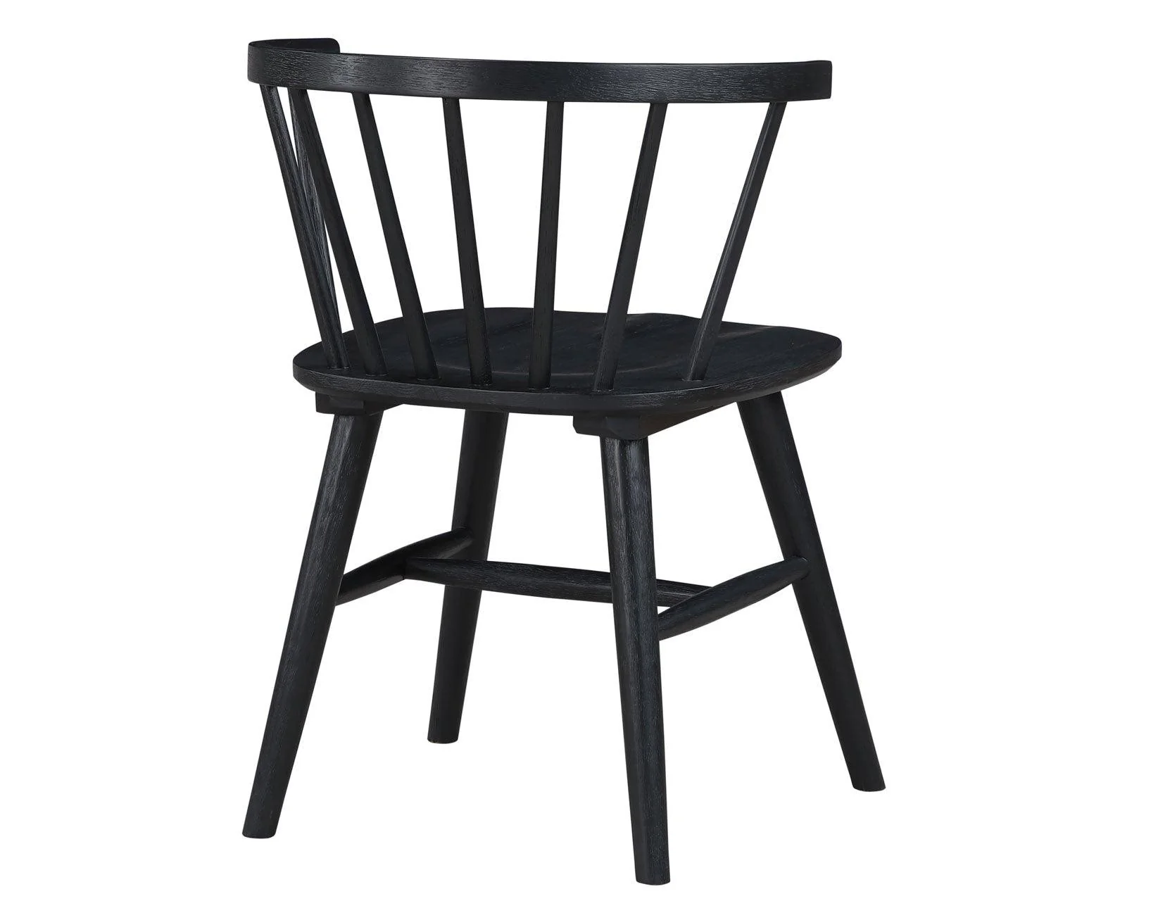Willow Solid Wood Dining Chair, Black - Image 4