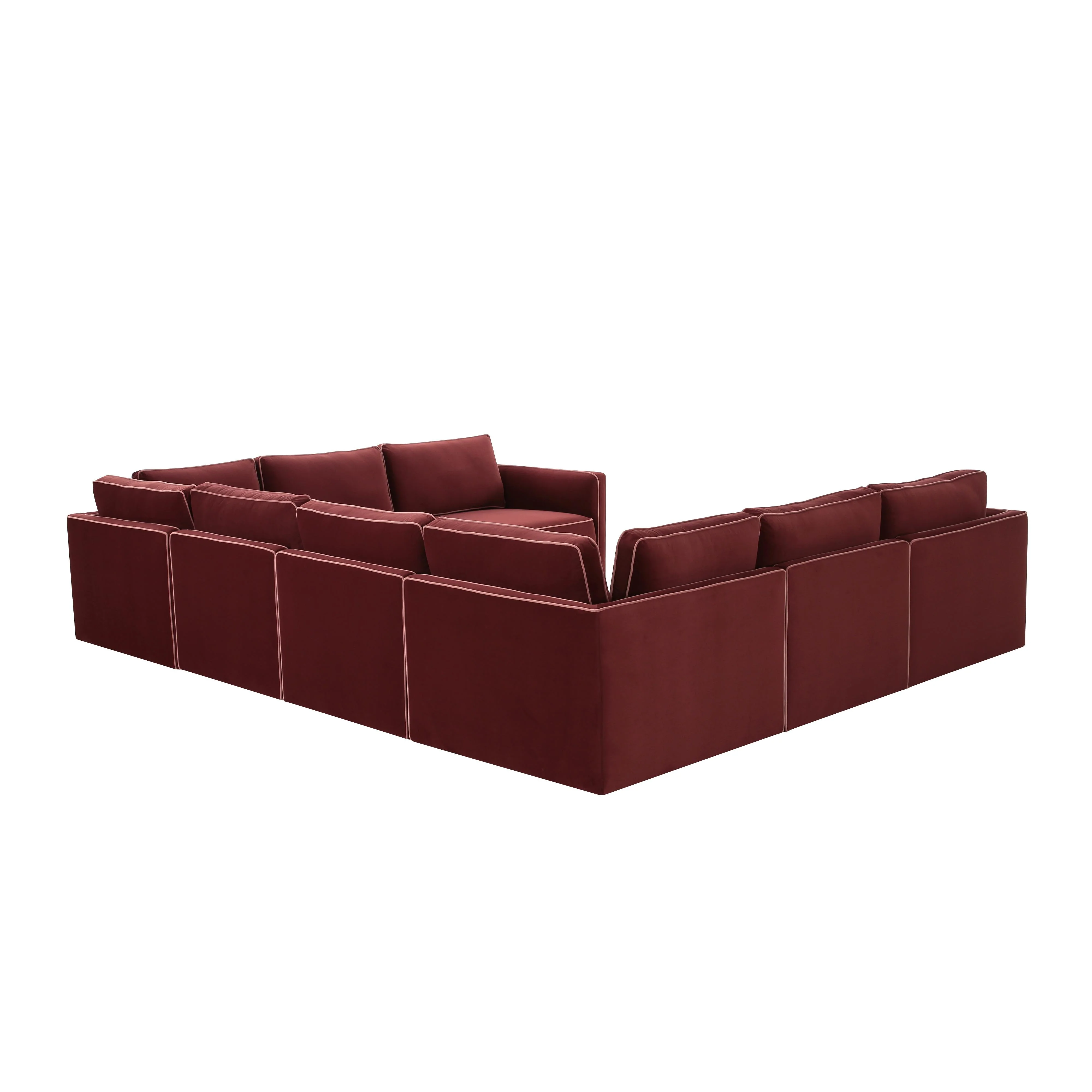 Willow Velvet Modular Large U Sectional - Image 3