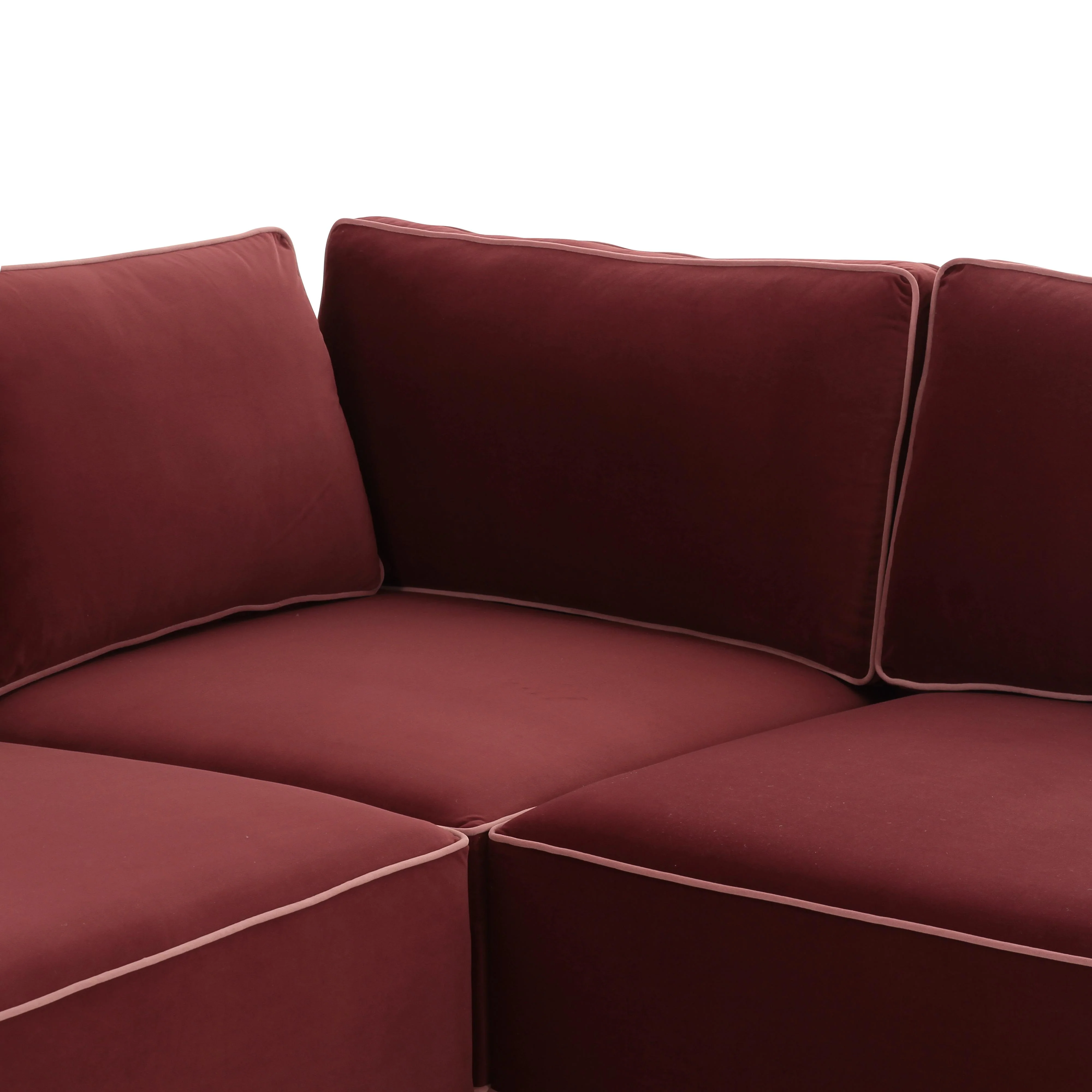 Willow Velvet Modular Large U Sectional - Image 4