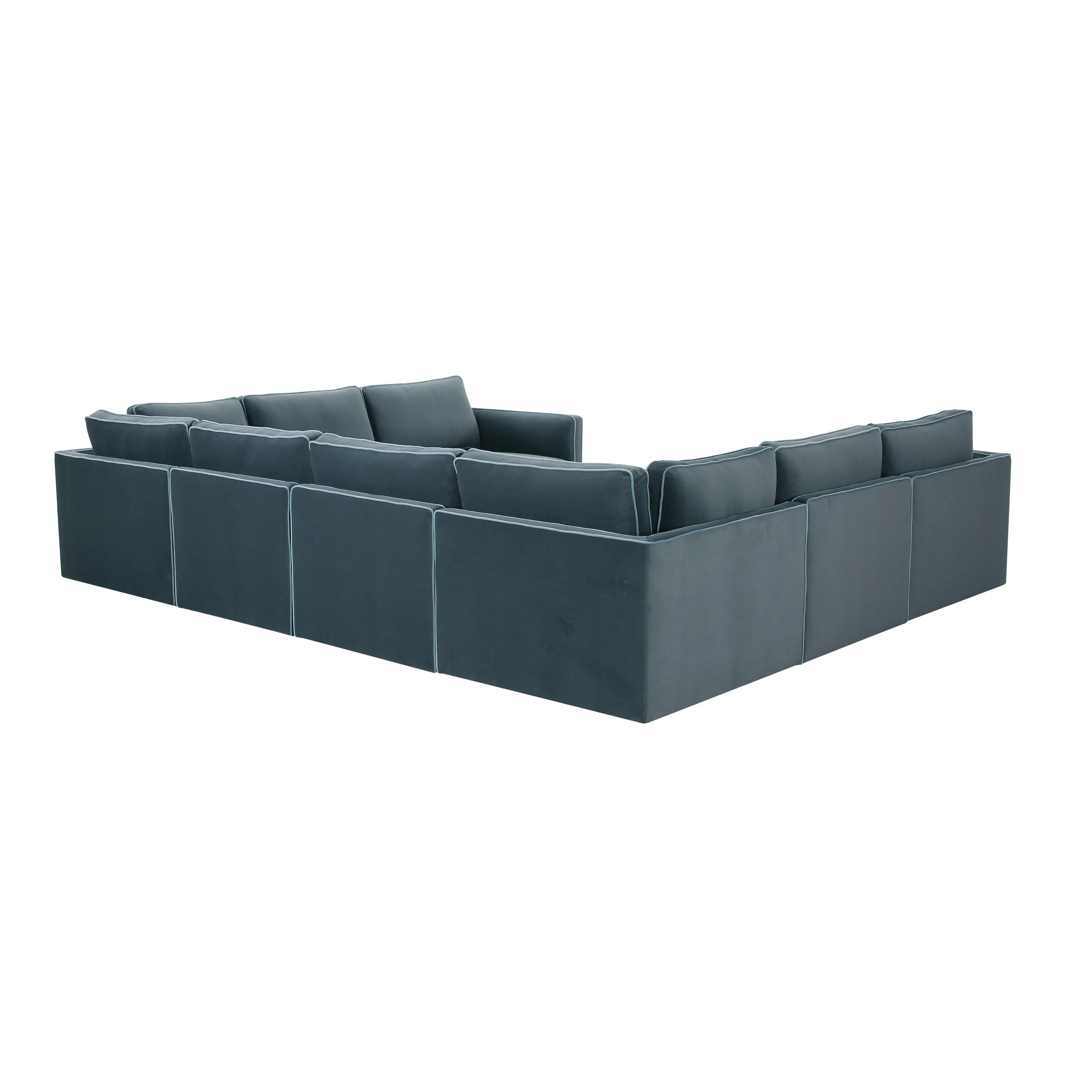 Willow Velvet Modular Large U Sectional - Image 8