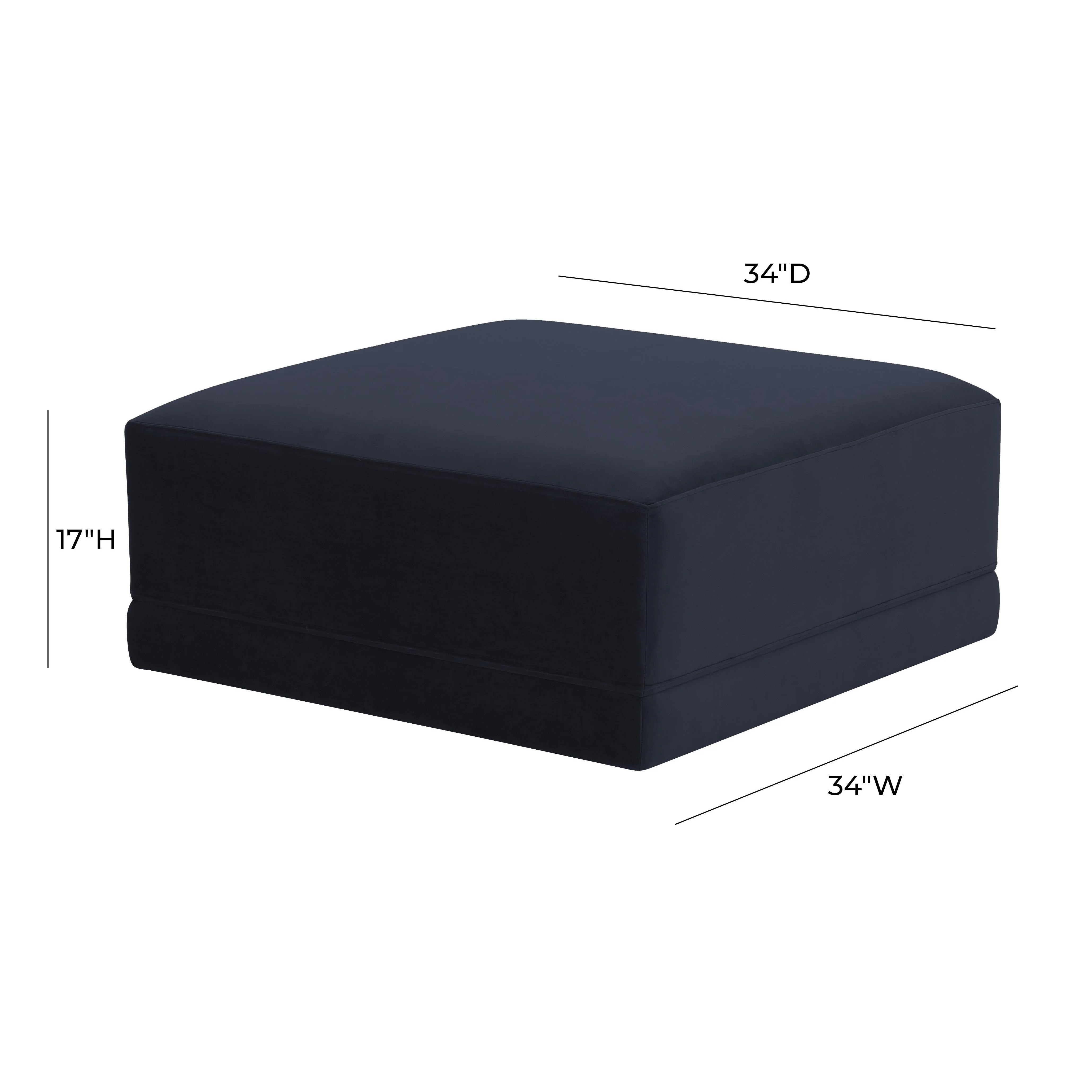 Willow Velvet Modular Ottoman - Image 11