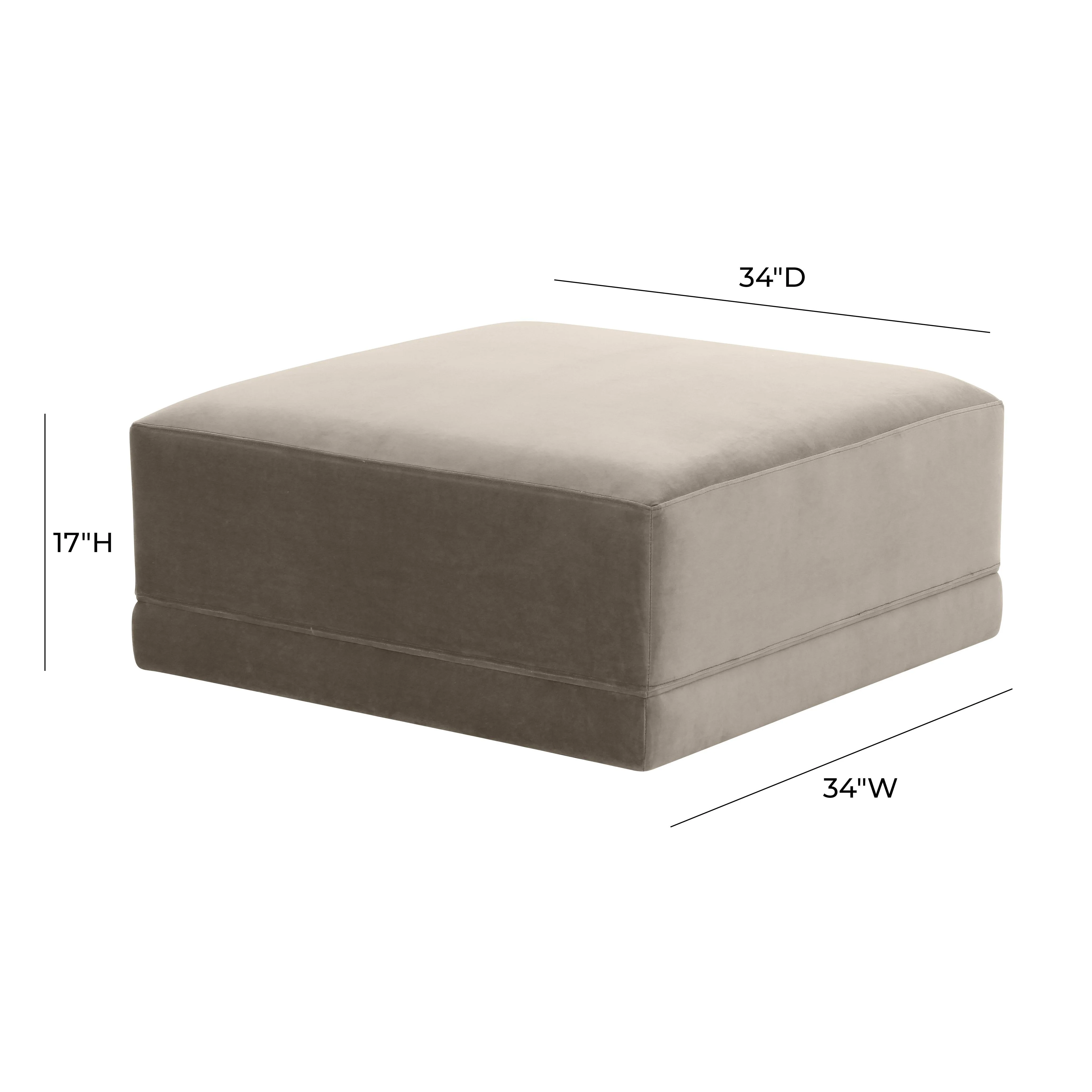 Willow Velvet Modular Ottoman - Image 4