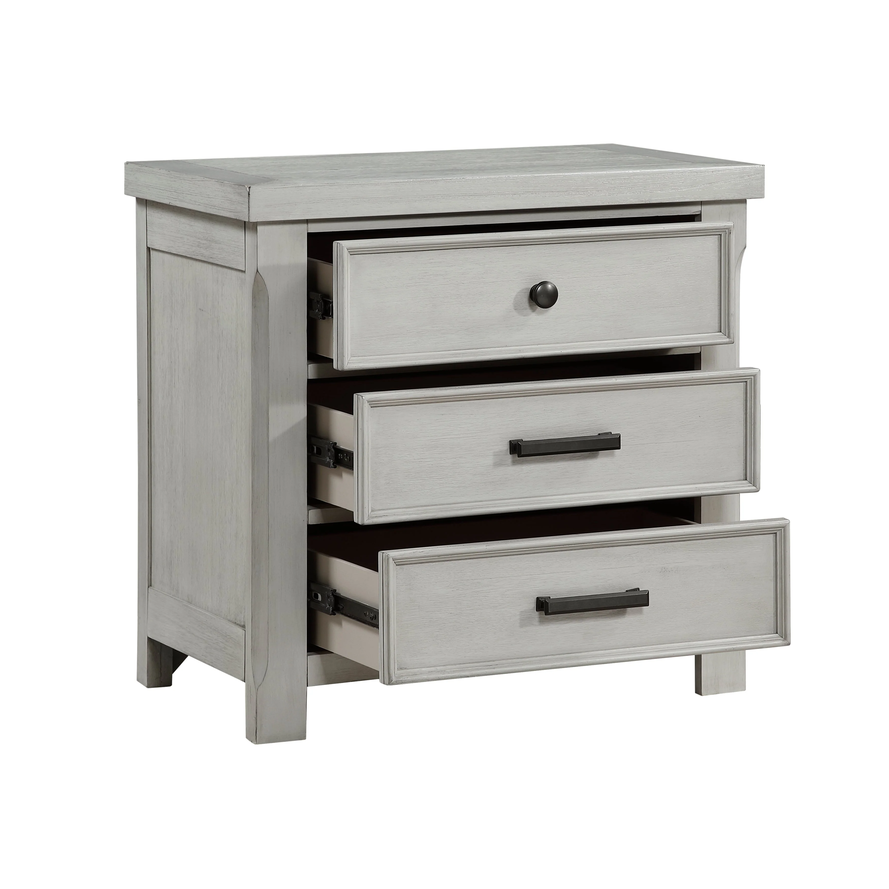Willowbrook Light Gray Nightstand - Image 2