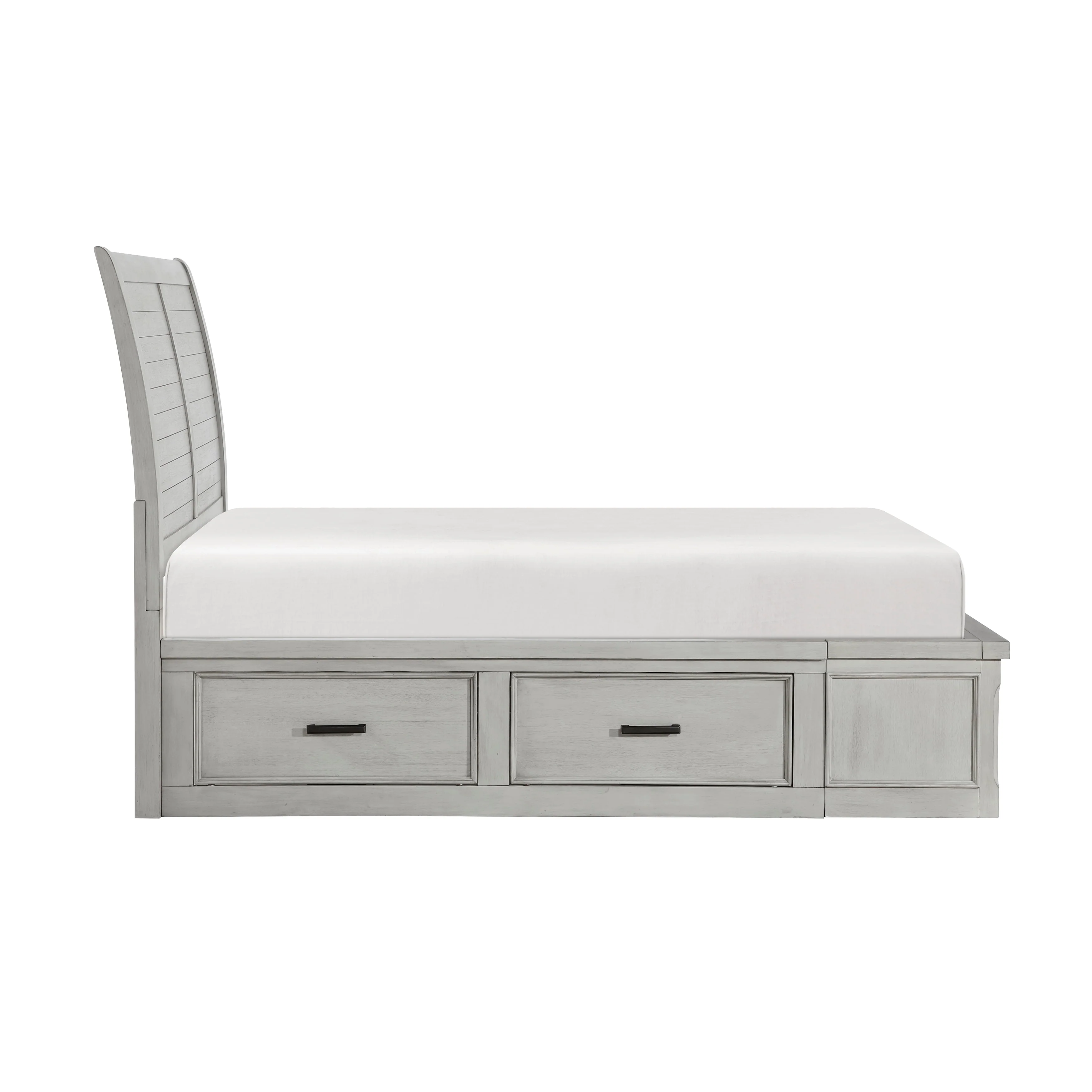 Willowbrook Light Gray Queen Storage Platform Bed - Image 4