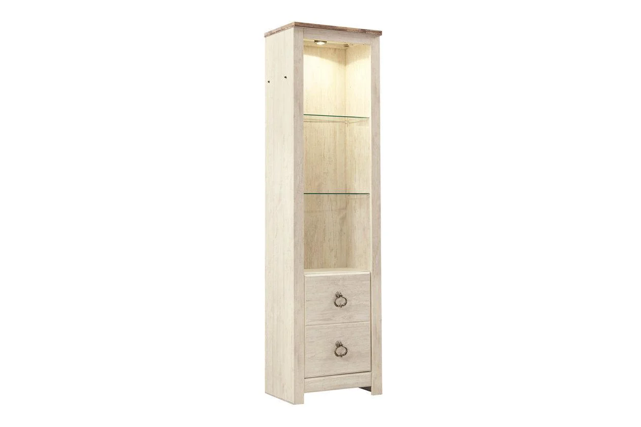 Willowton Whitewash 4-Piece Entertainment Center - Image 2