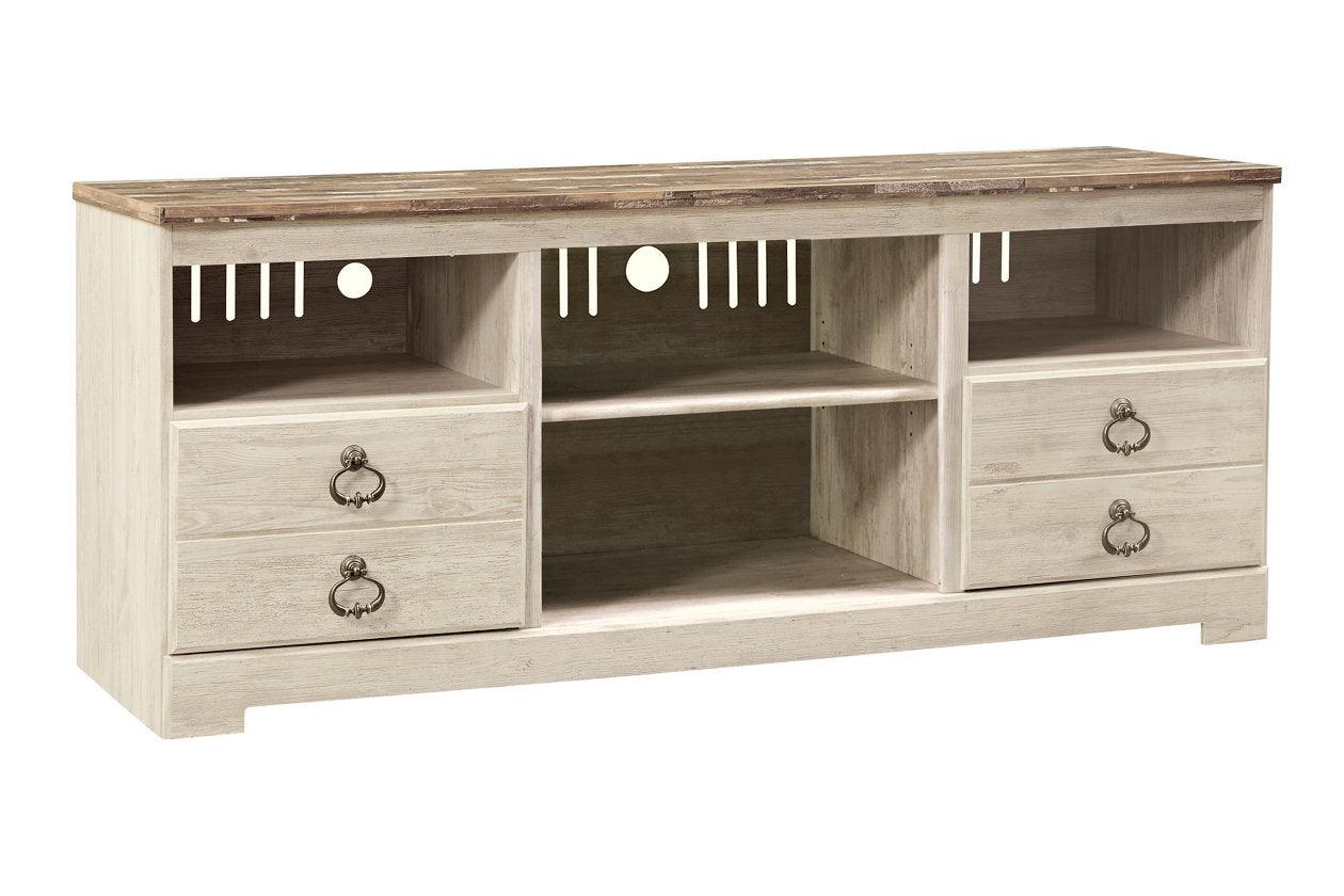 Willowton Whitewash 4-Piece Entertainment Center - Image 4