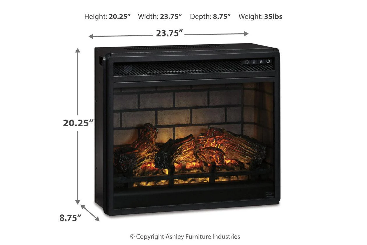 Willowton Whitewash 4-Piece Entertainment Center with Electric Fireplace - Image 9