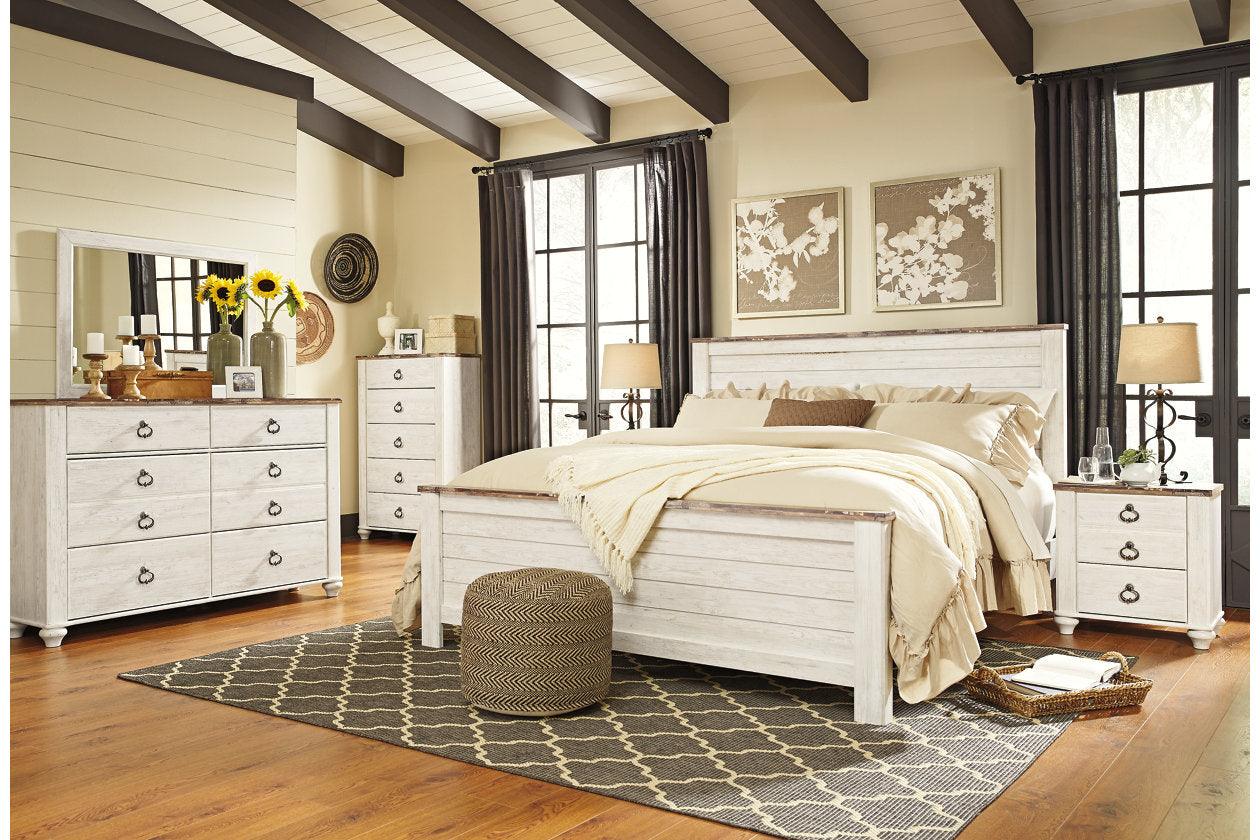 Willowton Whitewash King Panel Bed - Image 2