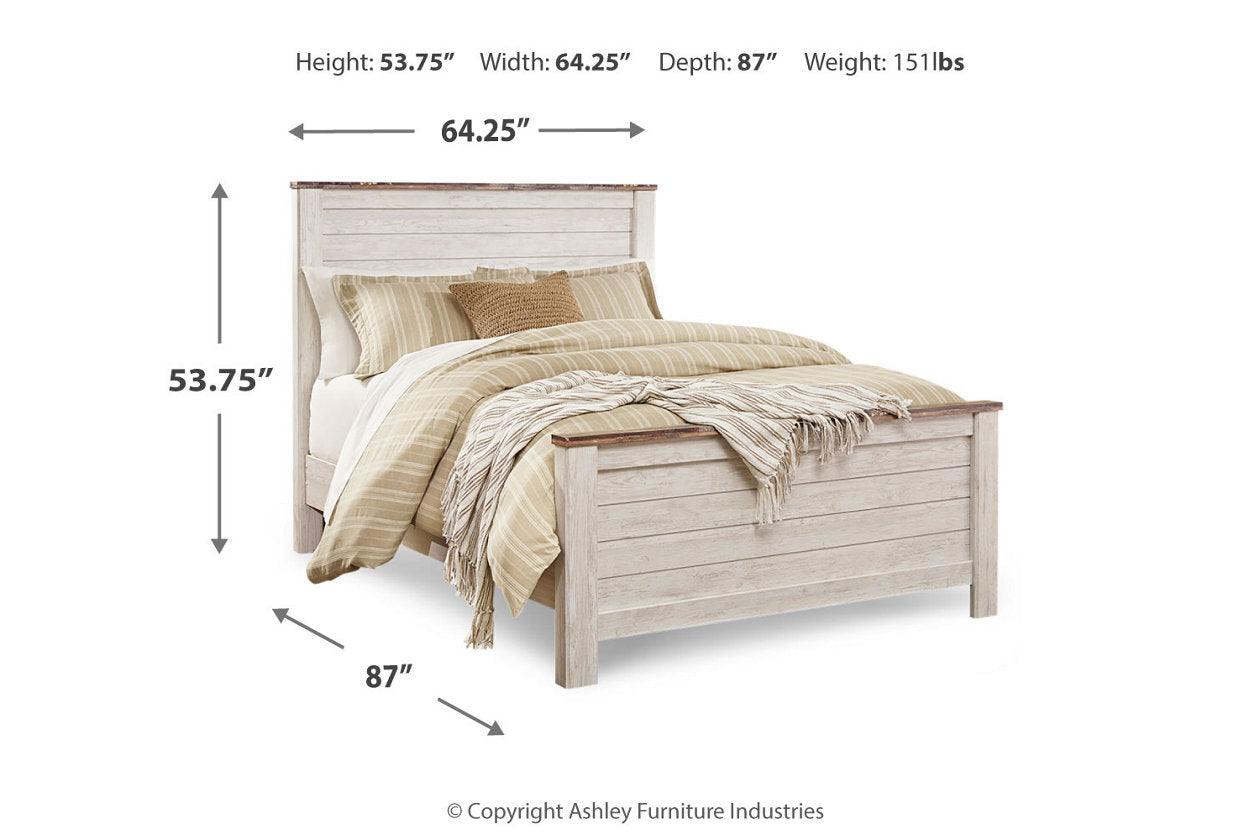 Willowton Whitewash Queen Panel Bed - Image 2