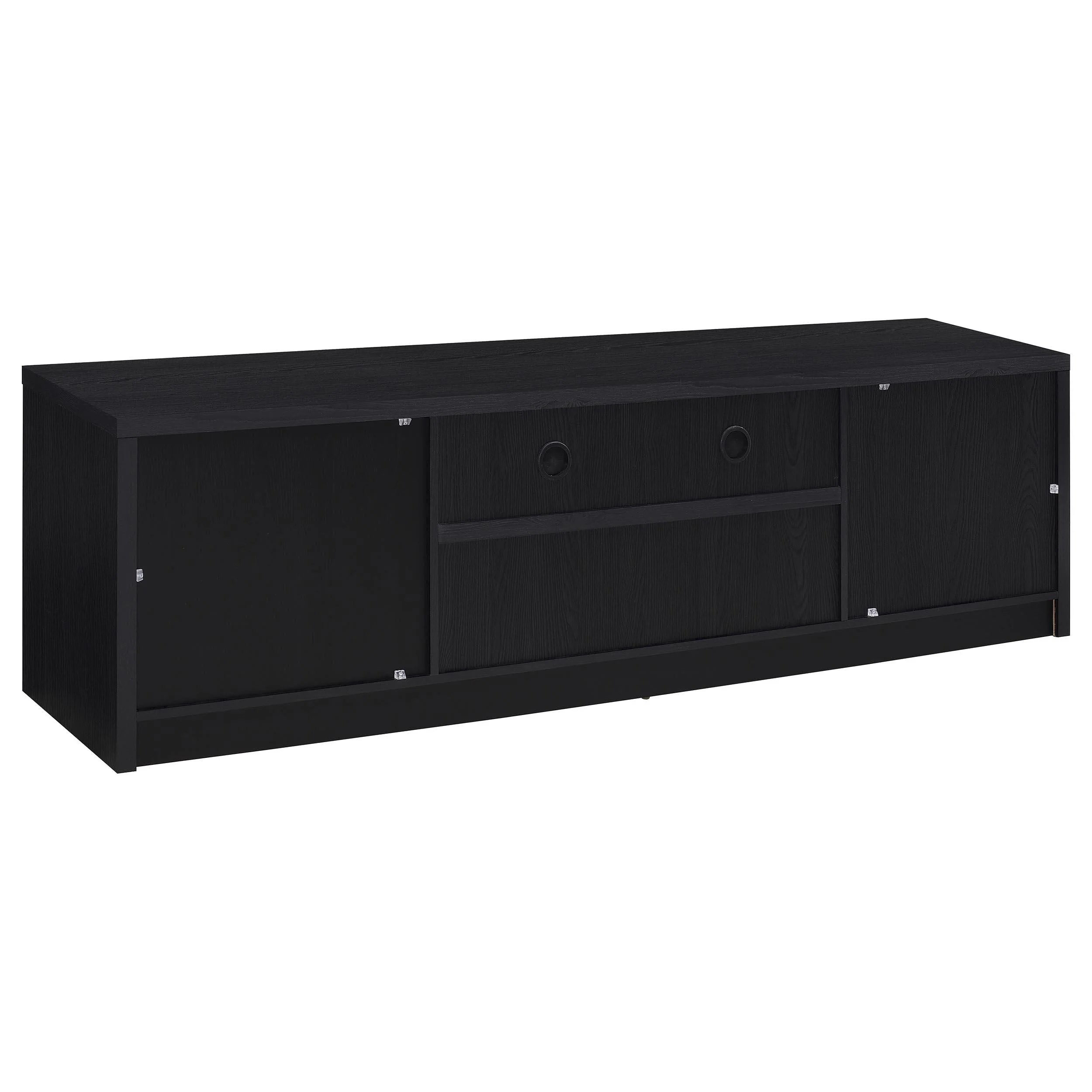 Winfield Black 3-Piece Entertainment Center 78-inch TV Stand - Image 7