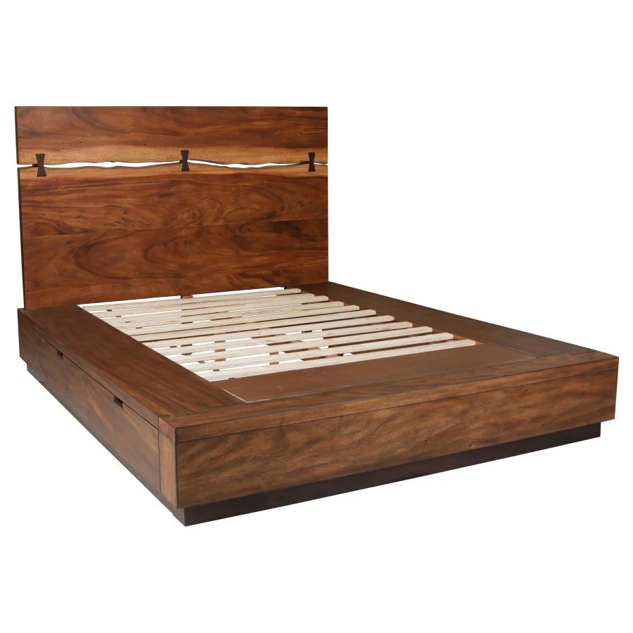 Winslow Smokey Walnut 5-Piece King Storage Bedroom Set - Image 3