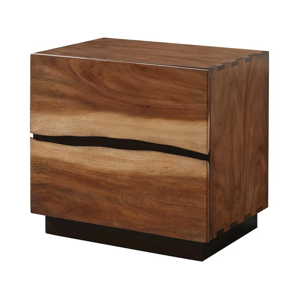 Winslow Smokey Walnut and Coffee Bean 2-Drawer Nightstand - Image 2