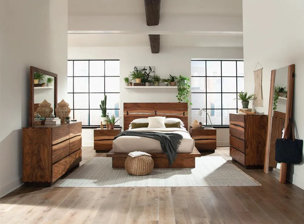 Winslow Smokey Walnut and Coffee Bean Eastern King Bed - Image 6