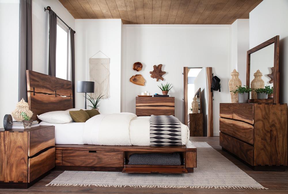 Winslow Smokey Walnut/Coffee Bean Storage Queen Bed - Image 2