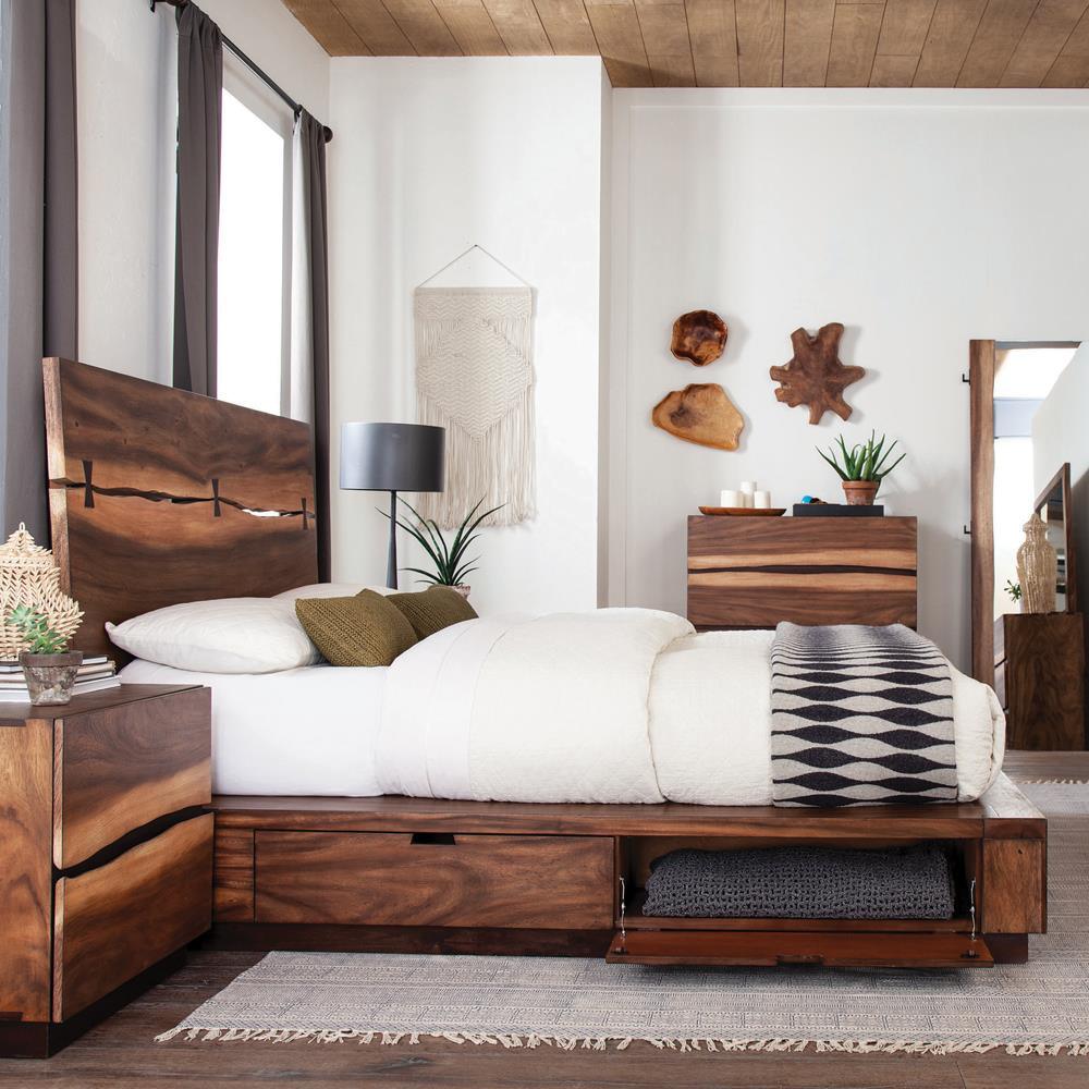Winslow Smokey Walnut/Coffee Bean Storage Queen Bed - Image 3