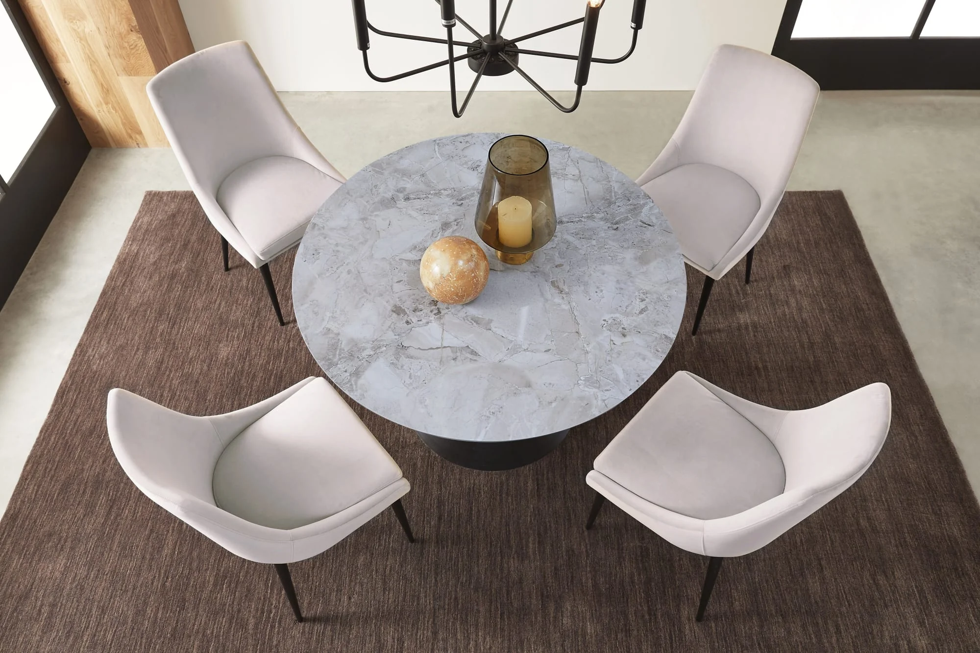 Winston Ash Grey/Black Upholstered Metal Leg Dining Chair (Set of 2) - Image 4