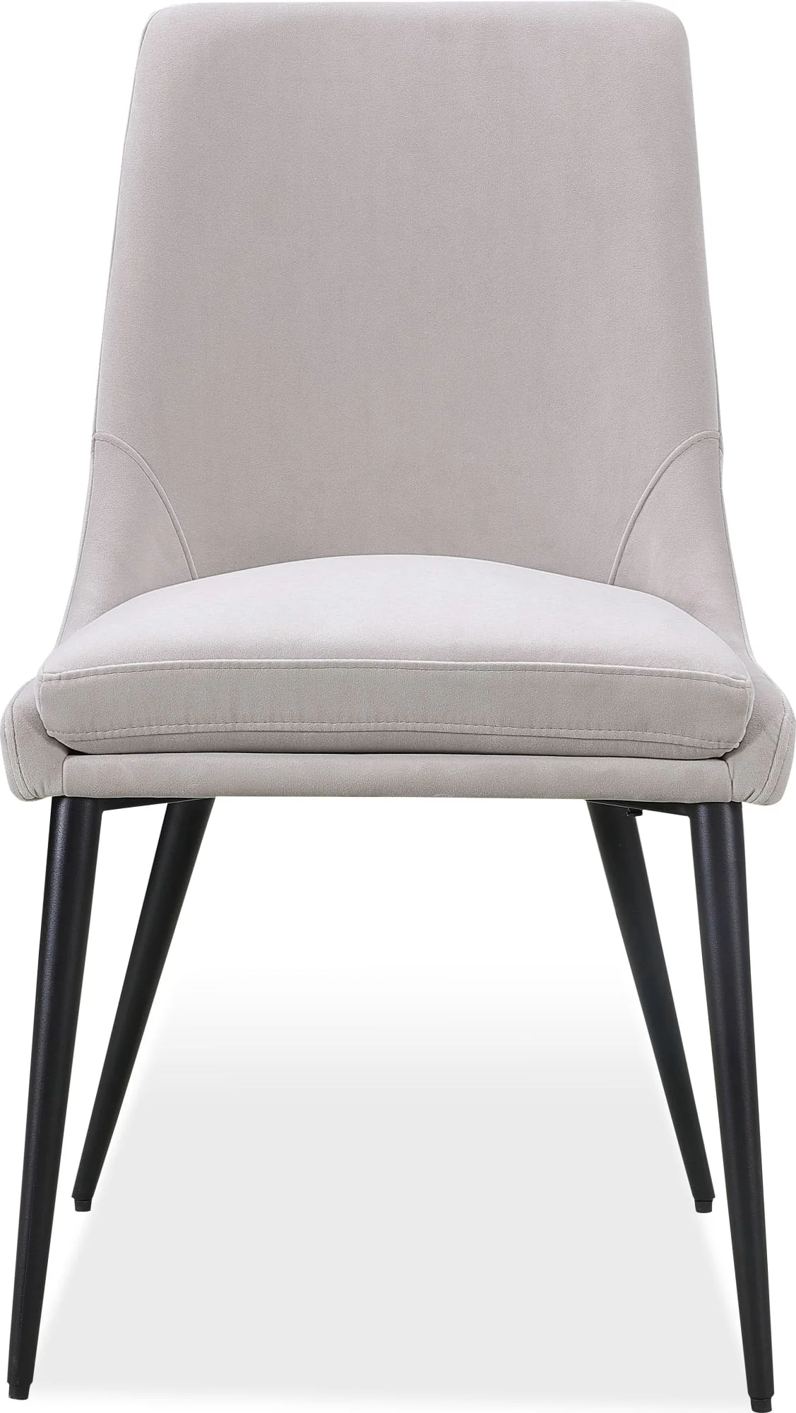 Winston Ash Grey/Black Upholstered Metal Leg Dining Chair (Set of 2) - Image 5