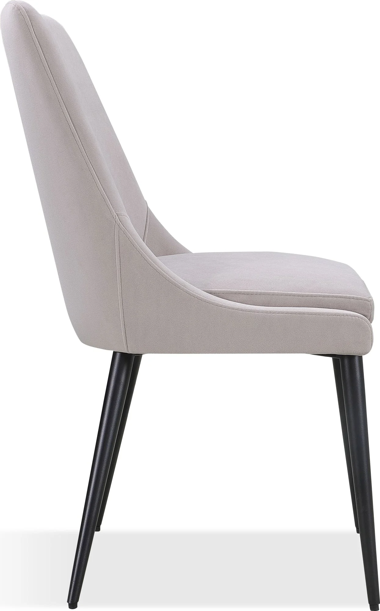 Winston Ash Grey/Black Upholstered Metal Leg Dining Chair (Set of 2) - Image 6