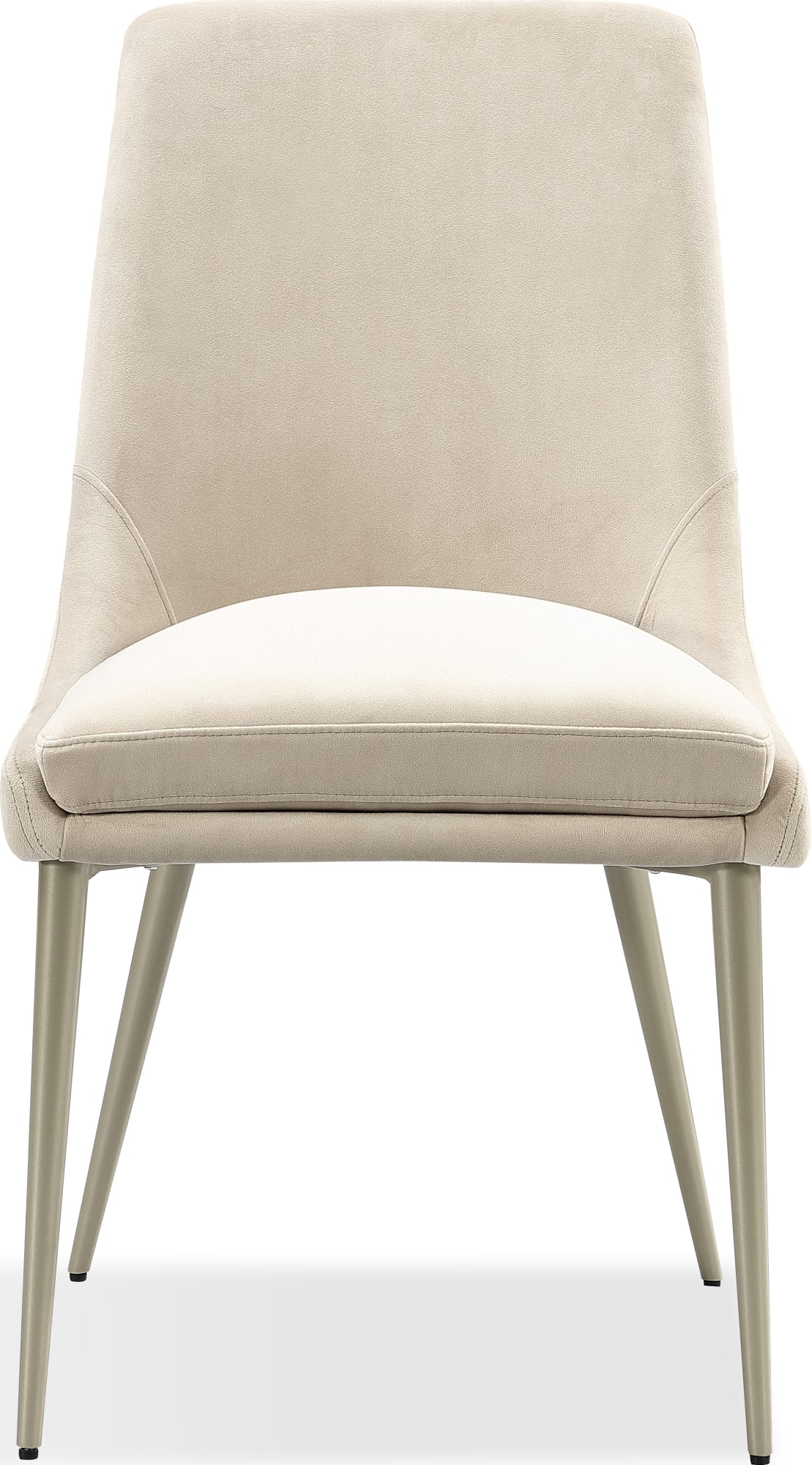 Winston Cream/Champagne Upholstered Metal Leg Dining Chair (Set of 2) - Image 2