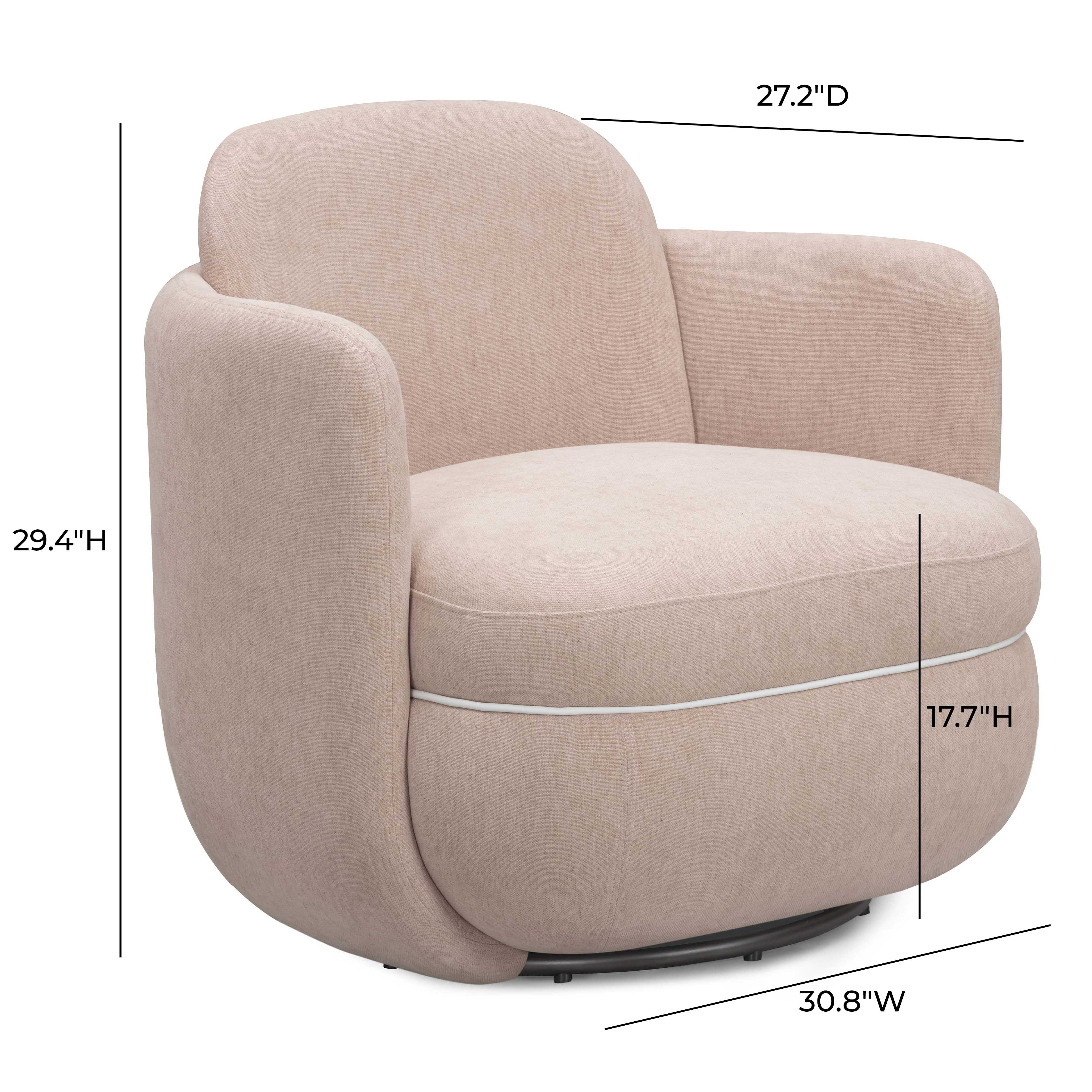 Wolfie Chenille Swivel Chair - Image 7
