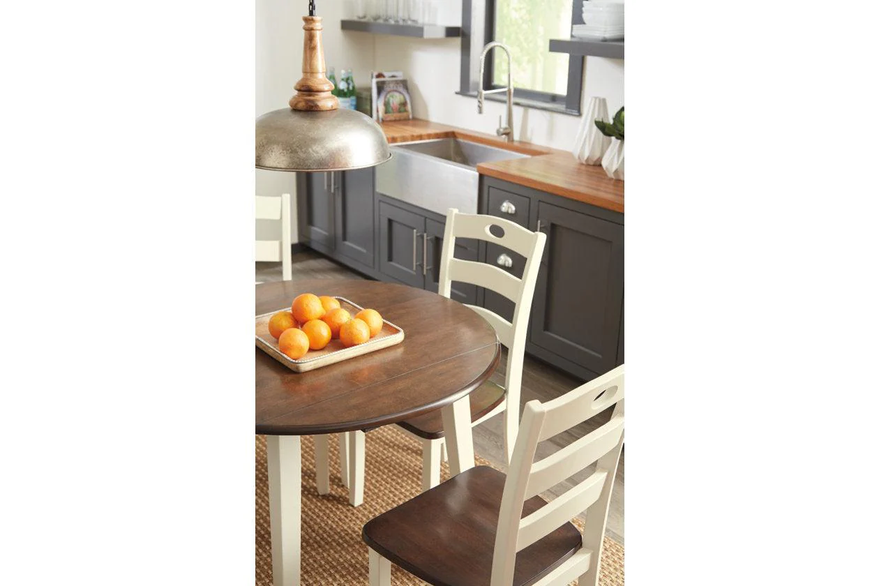 Woodanville Cream/Brown Dining Drop Leaf Table - Image 6