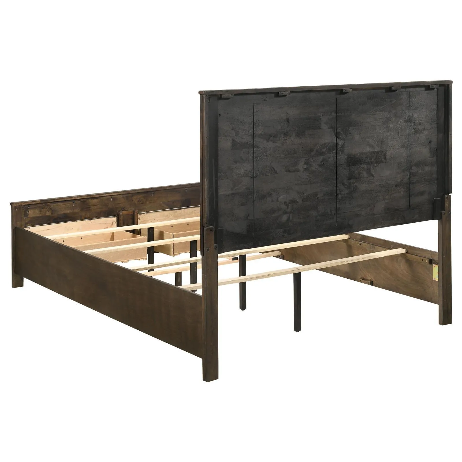 Woodmont Rustic Golden Brown Queen Storage Bed - Image 5
