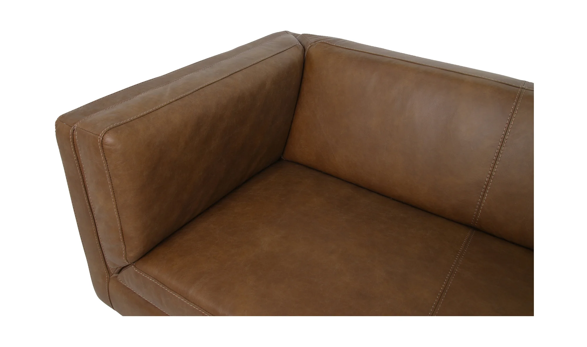 Woods Sofa Brown Leather - Image 5