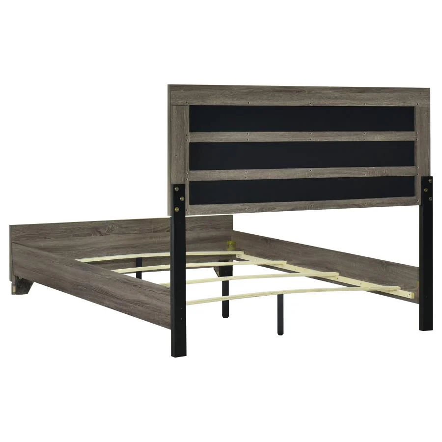 Wright Brown Oak 4-piece Queen Bedroom Set - Image 4