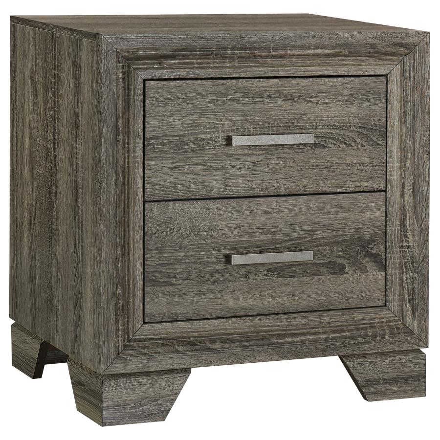 Wright Brown Oak 4-piece Queen Bedroom Set - Image 5