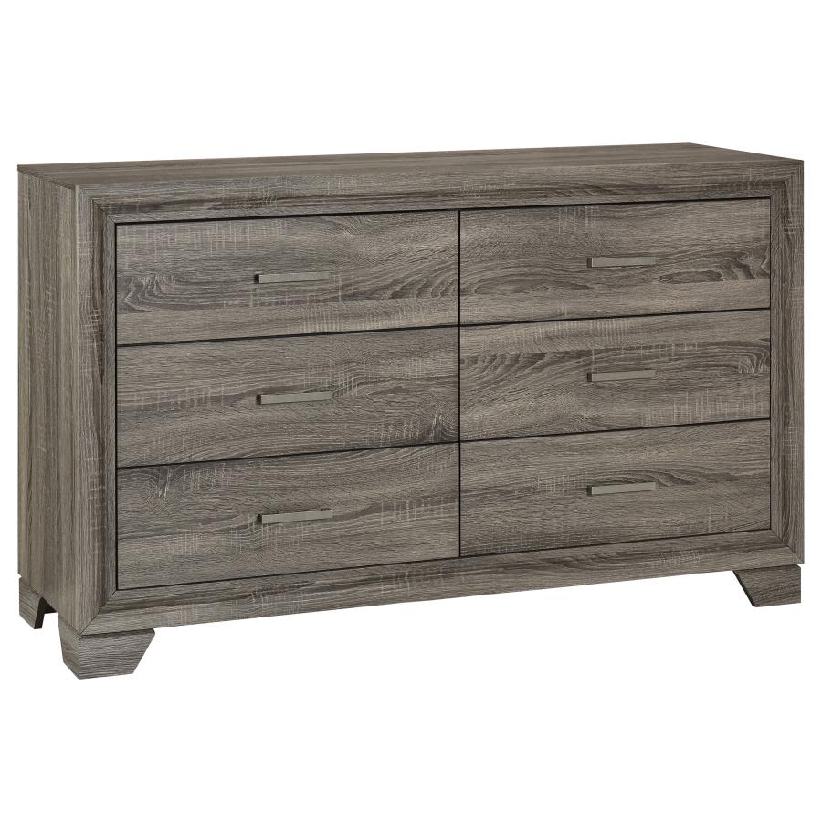 Wright Brown Oak 4-piece Queen Bedroom Set - Image 7