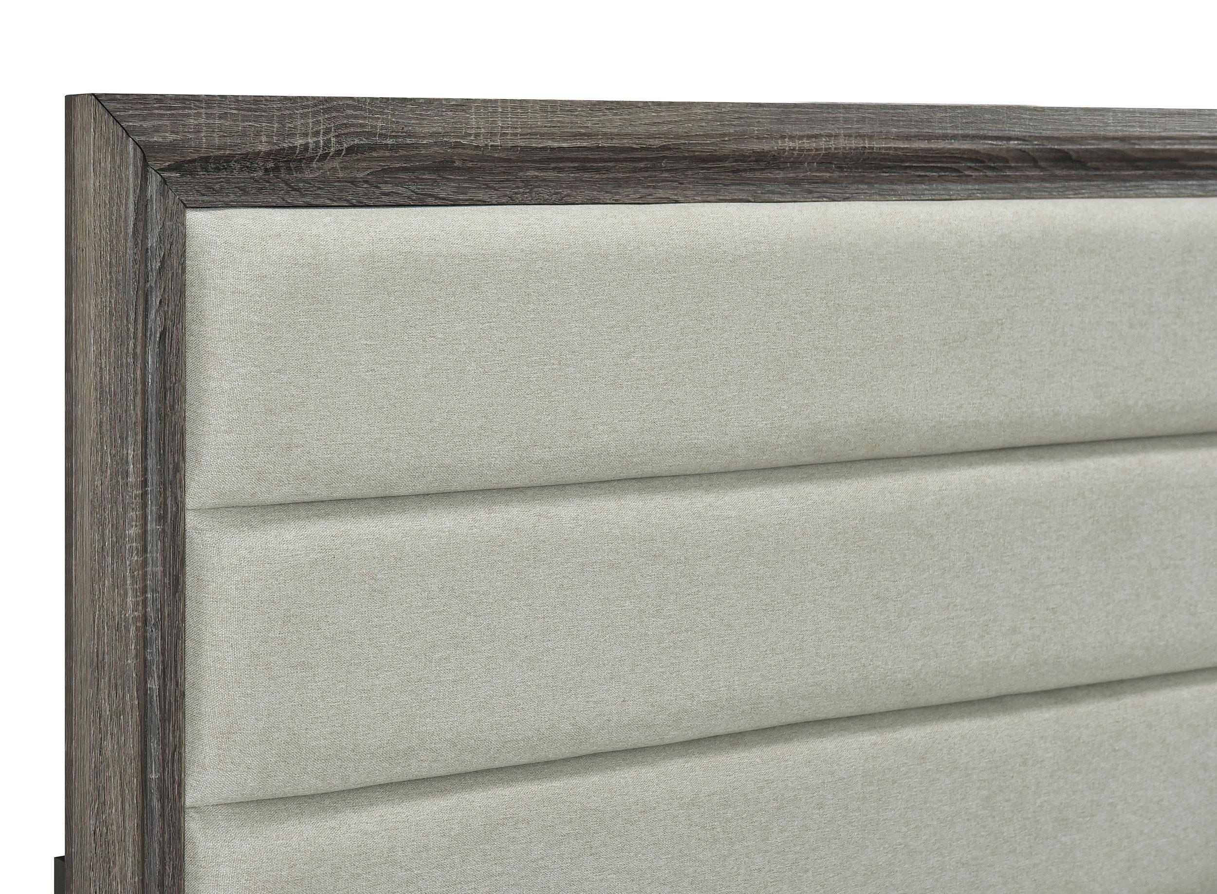 Wright Brown Oak 50-inch Upholstered Queen Bed - Image 3
