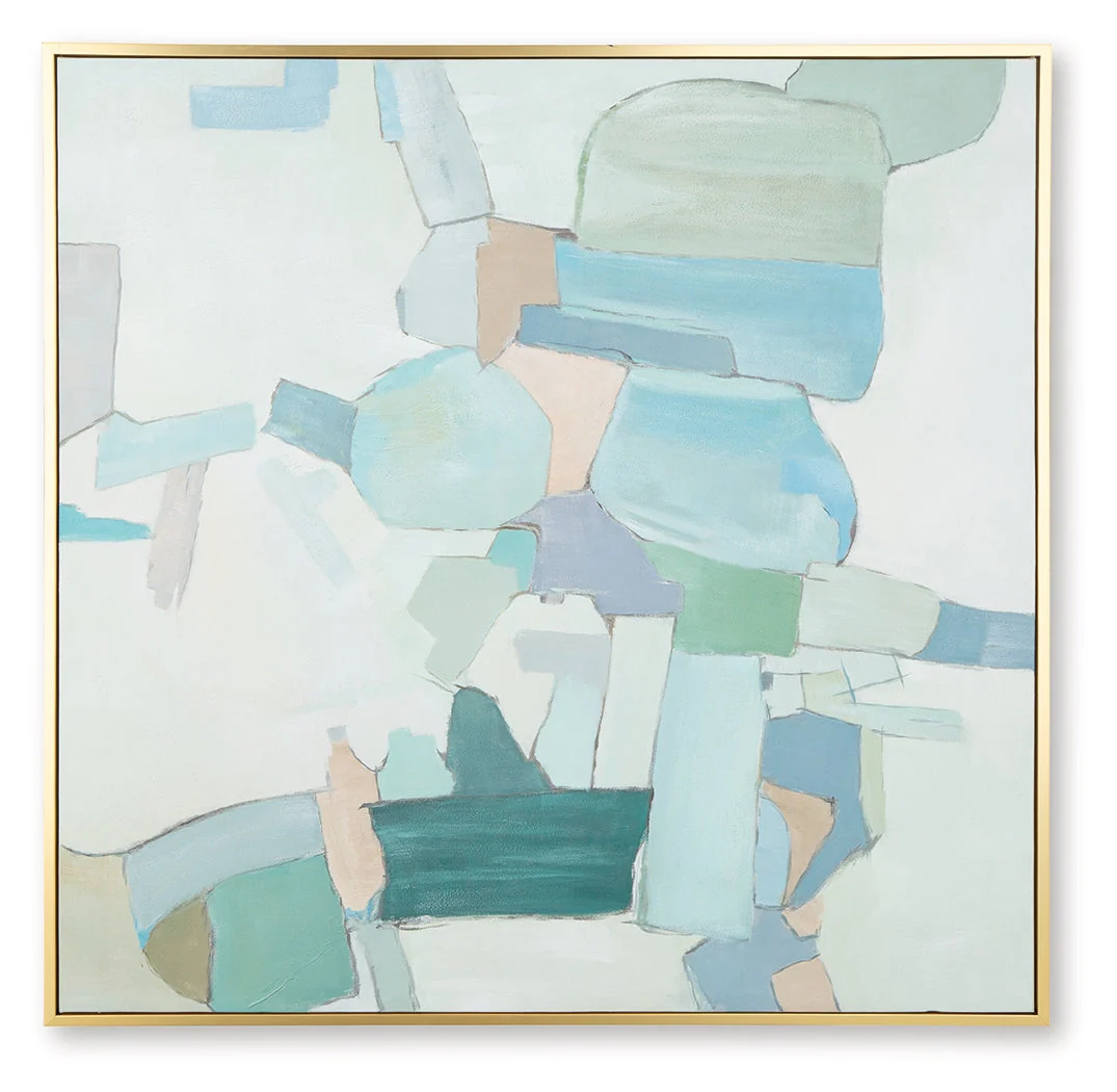 Wynburn White/Blue/Green Wall Art - Image 2