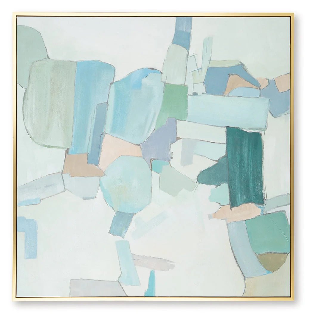 Wynburn White/Blue/Green Wall Art - Image 6