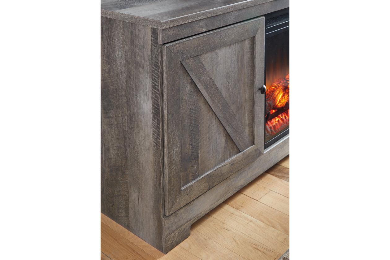 Wynnlow Gray 4-Piece Entertainment Center with Electric Fireplace - Image 2