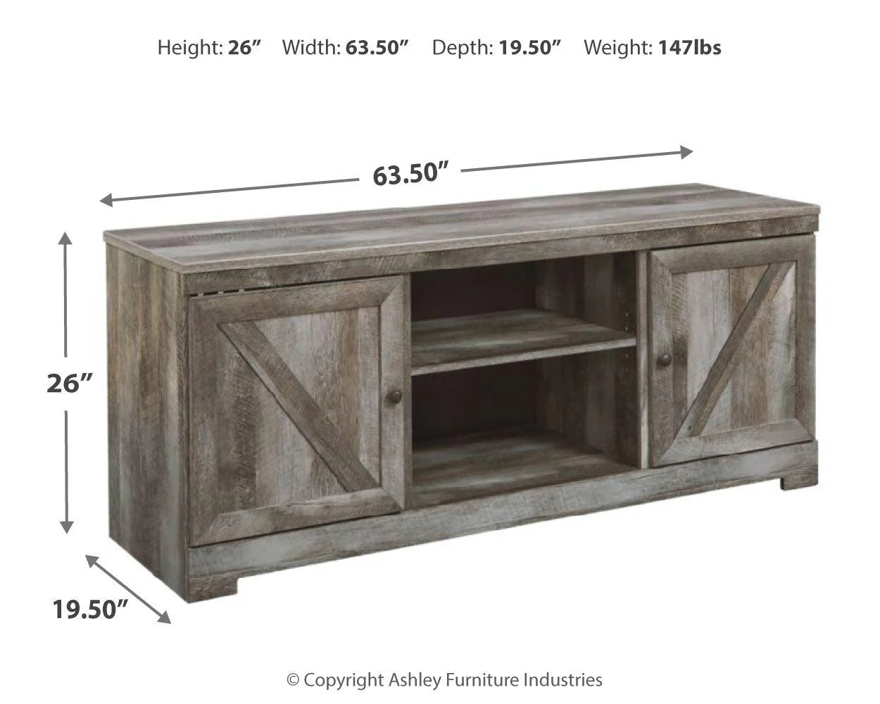Wynnlow Gray 63" TV Stand - Image 4