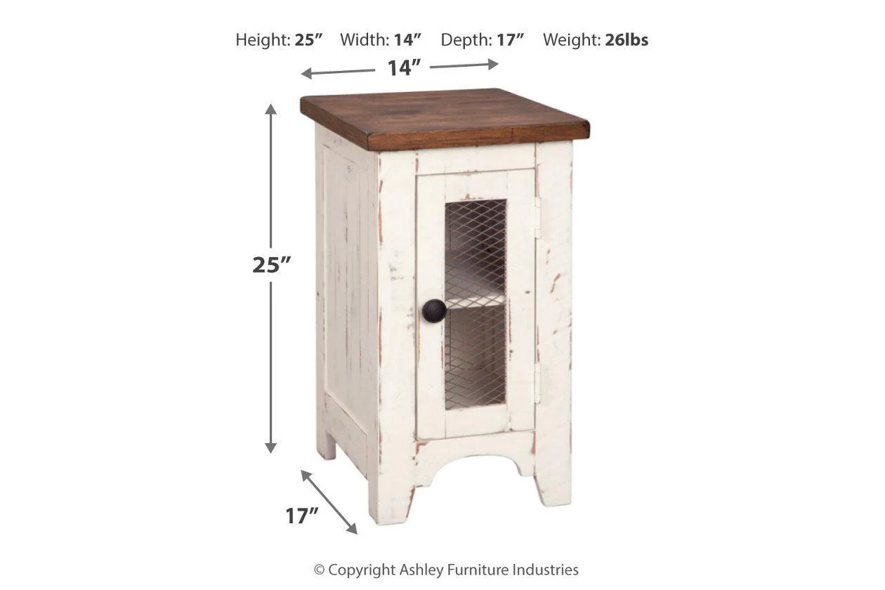 Wystfield White/Brown Chairside End Table - Image 4