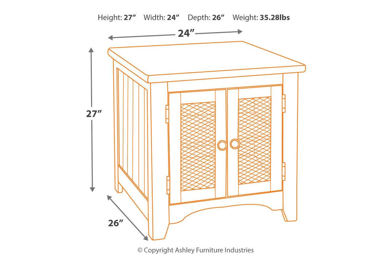 Wystfield White/Brown End Table - Image 5