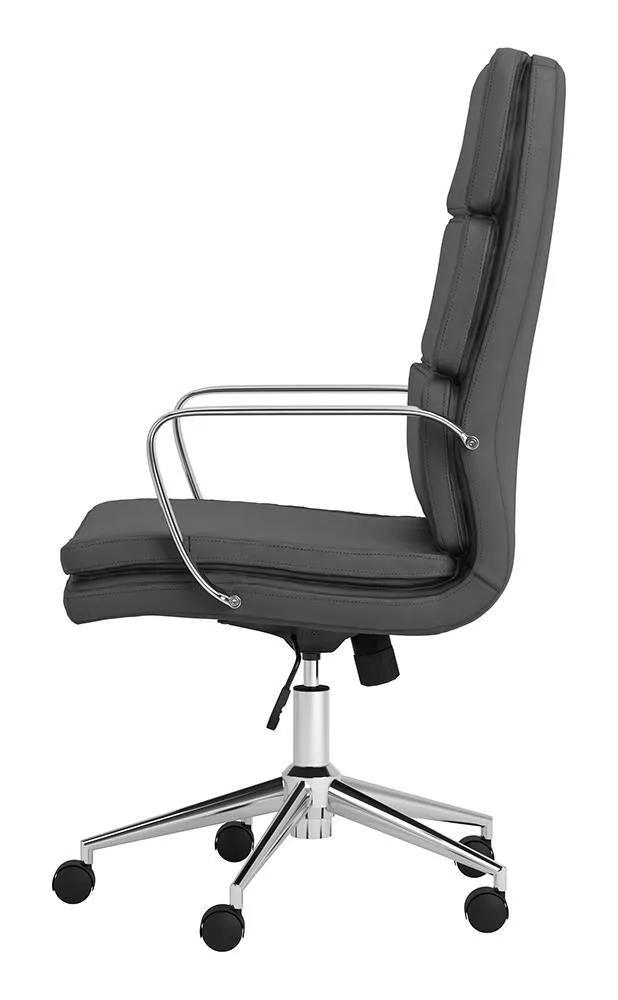 Ximena Gray High Back Upholstered Office Chair - Image 5