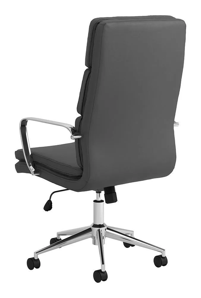 Ximena Gray High Back Upholstered Office Chair - Image 6