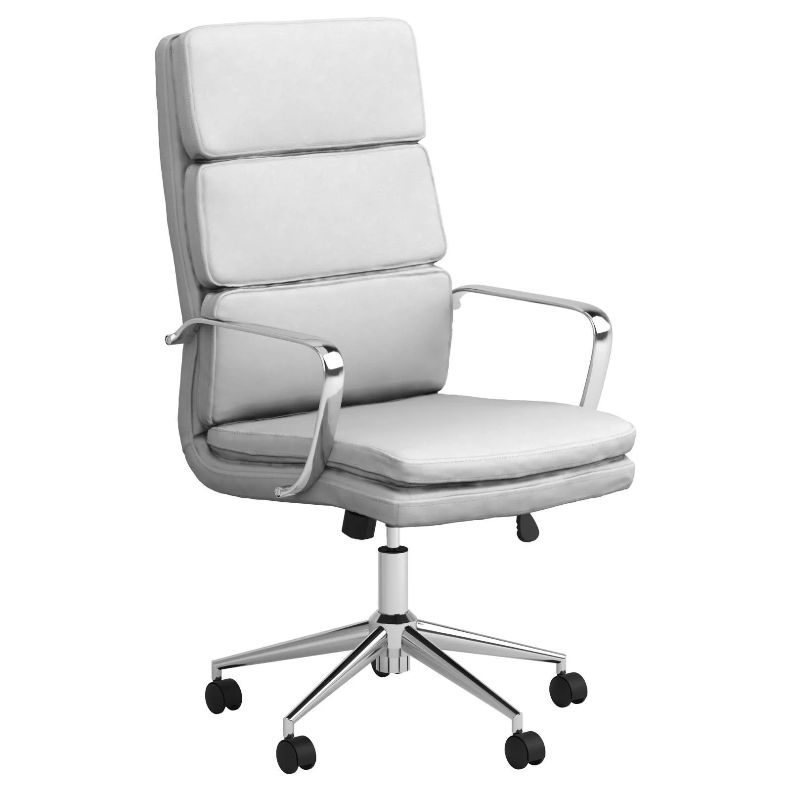 Ximena White High Back Upholstered Office Chair - Image 2