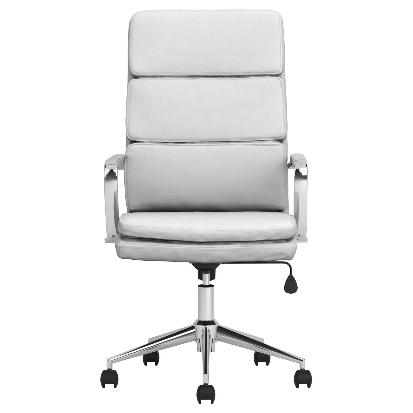 Ximena White High Back Upholstered Office Chair - Image 3