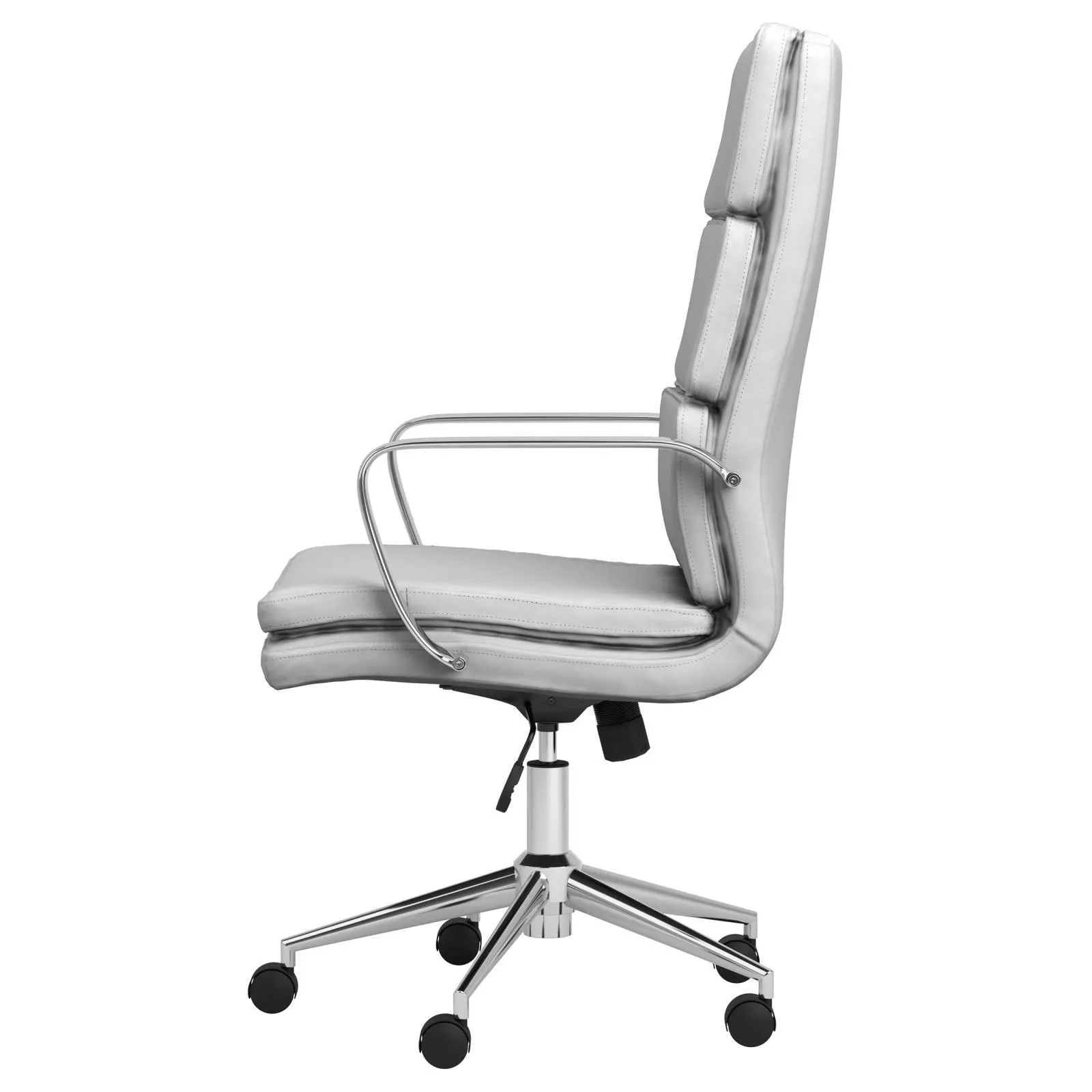 Ximena White High Back Upholstered Office Chair - Image 4