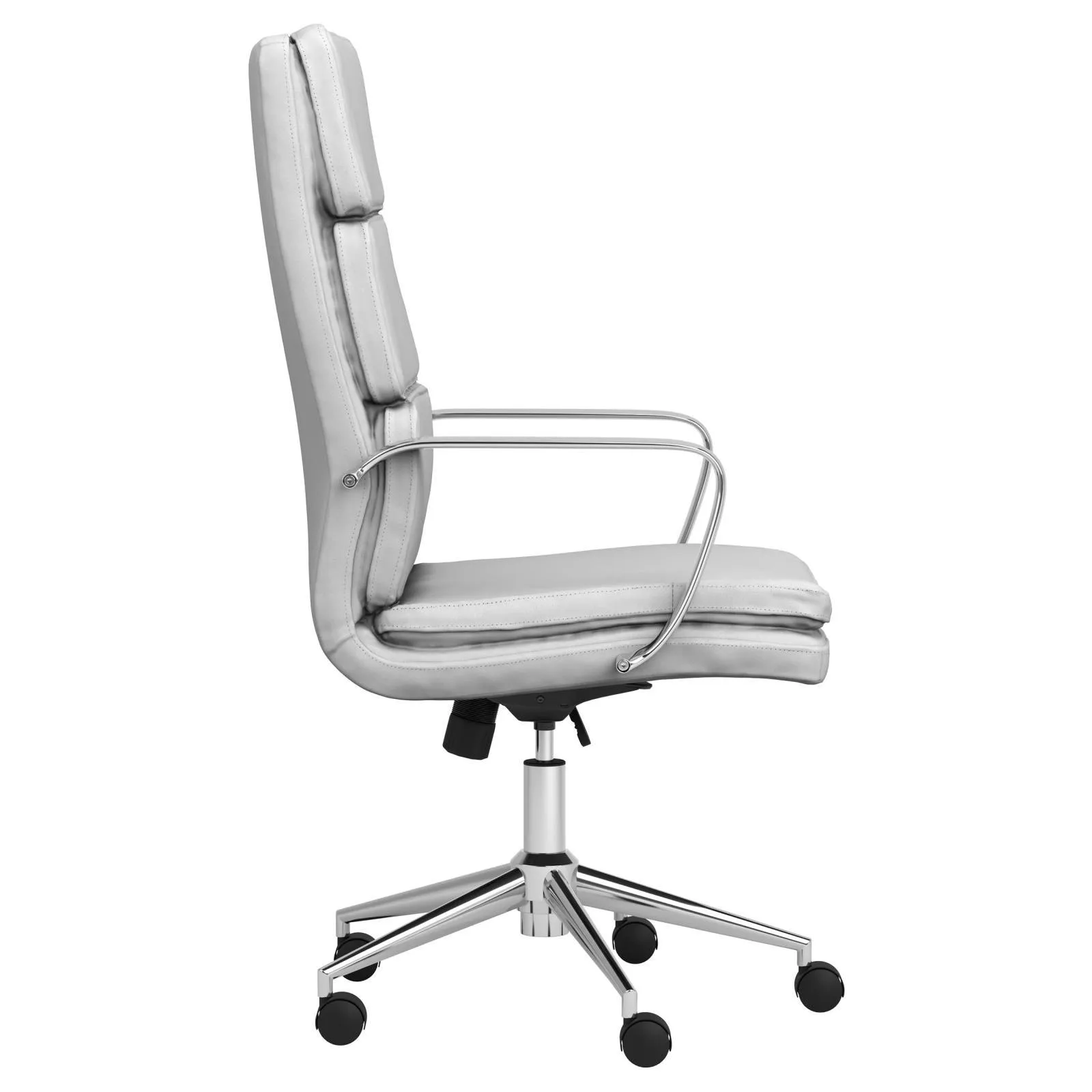 Ximena White High Back Upholstered Office Chair - Image 7