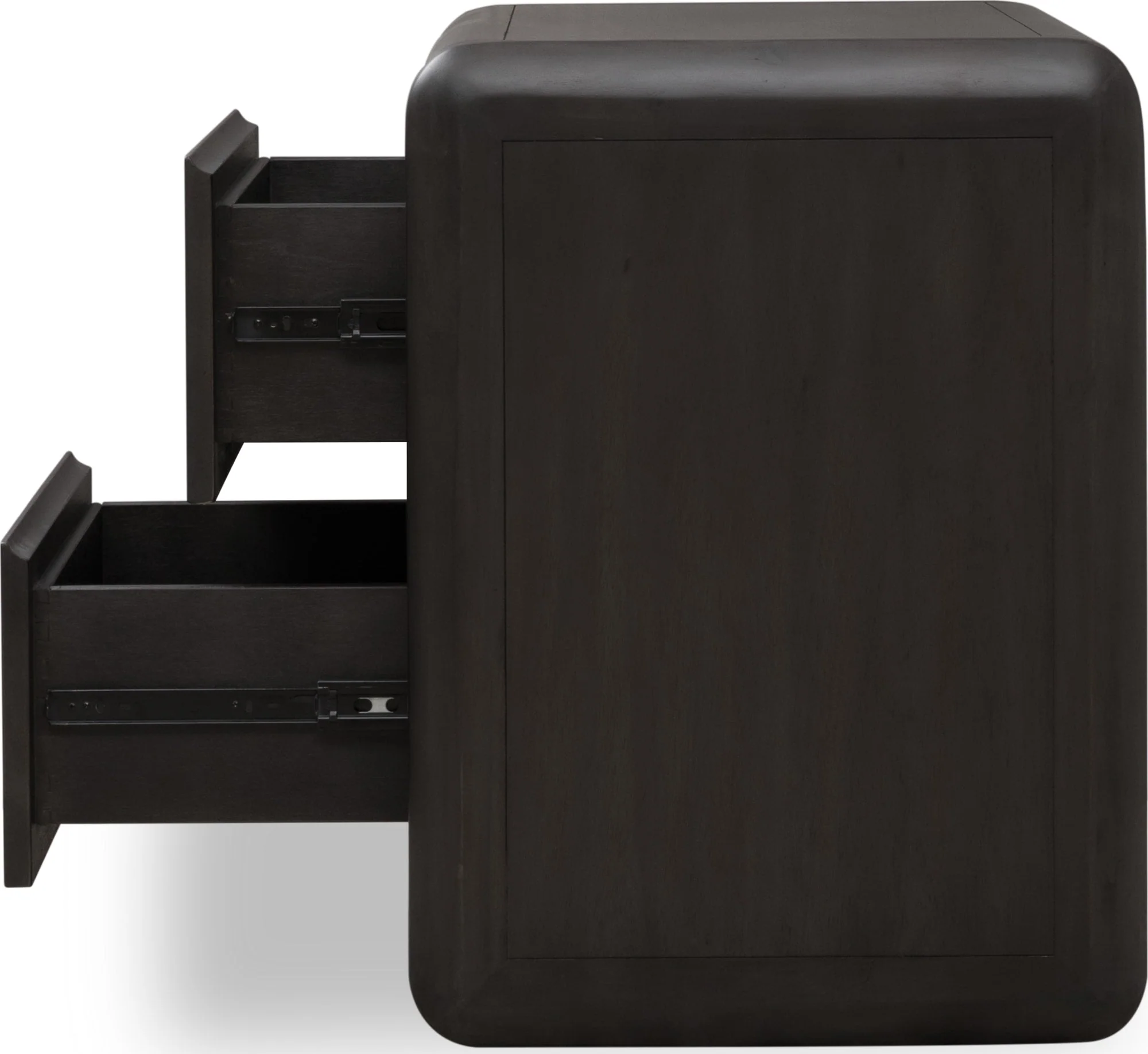 Xolani Jaguar Two Drawer Acacia Wood Nightstand - Image 9