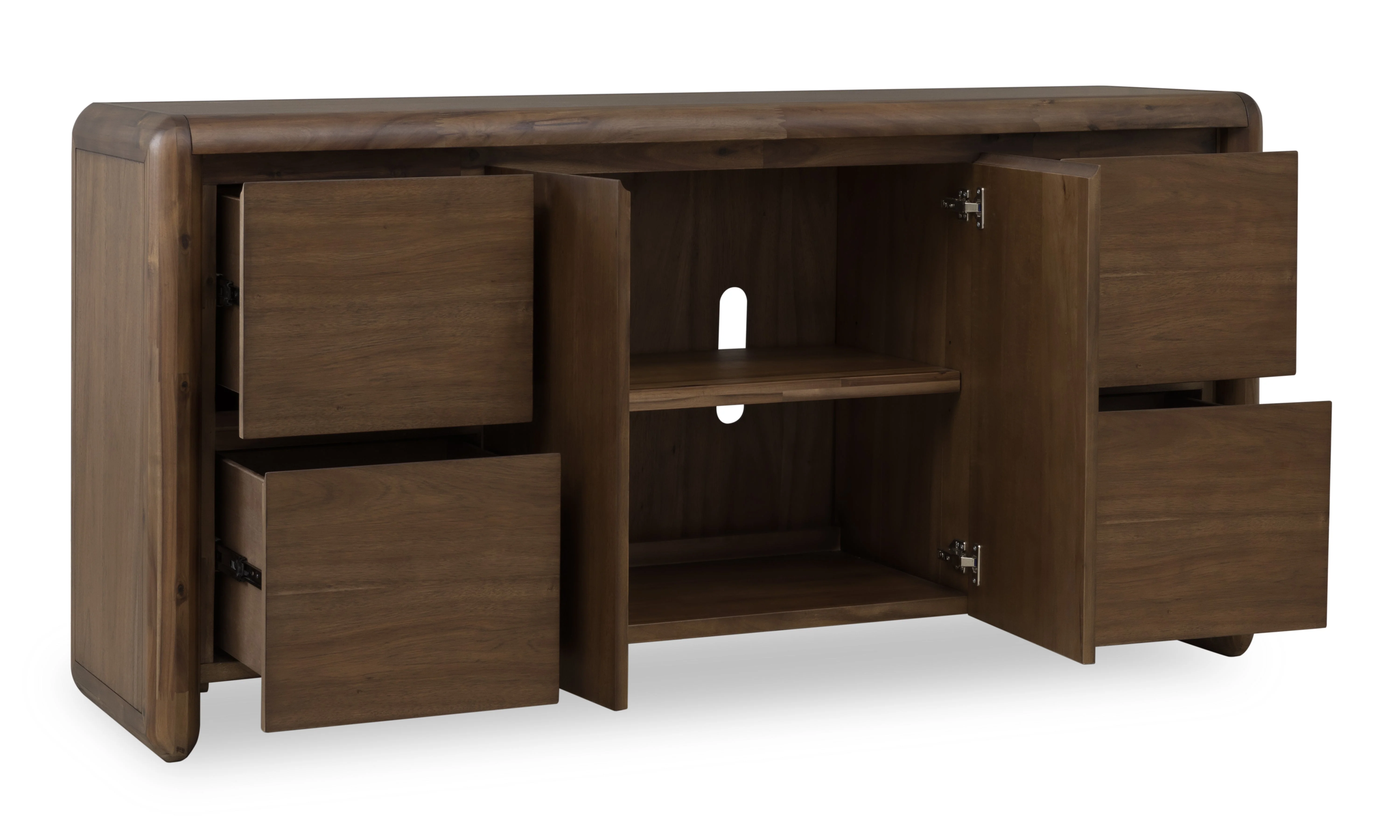 Xolani Two Door Four Drawer Acacia Wood Sideboard in Impala - Image 3