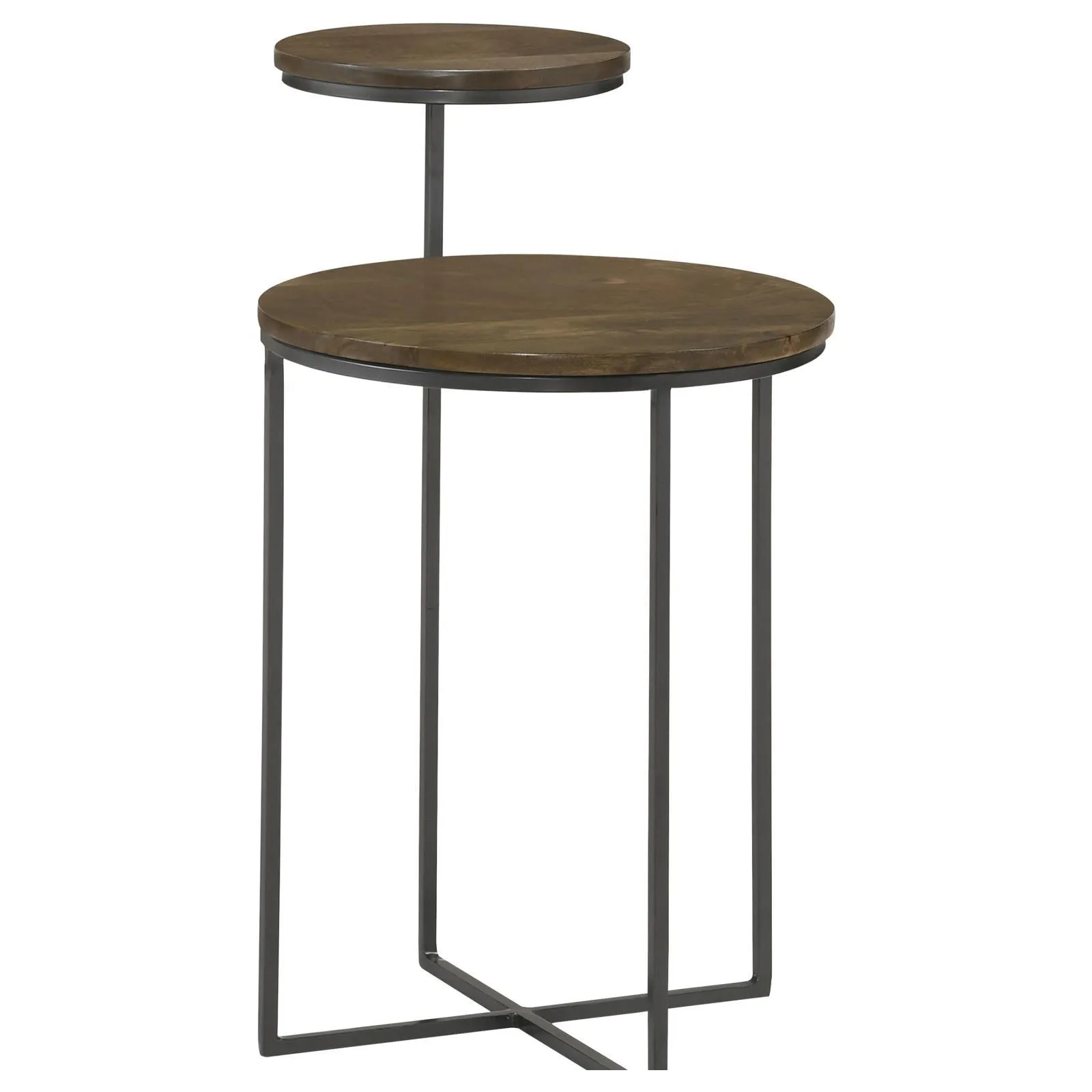 Yael Natural/Gunmetal Round Accent Table - Image 2