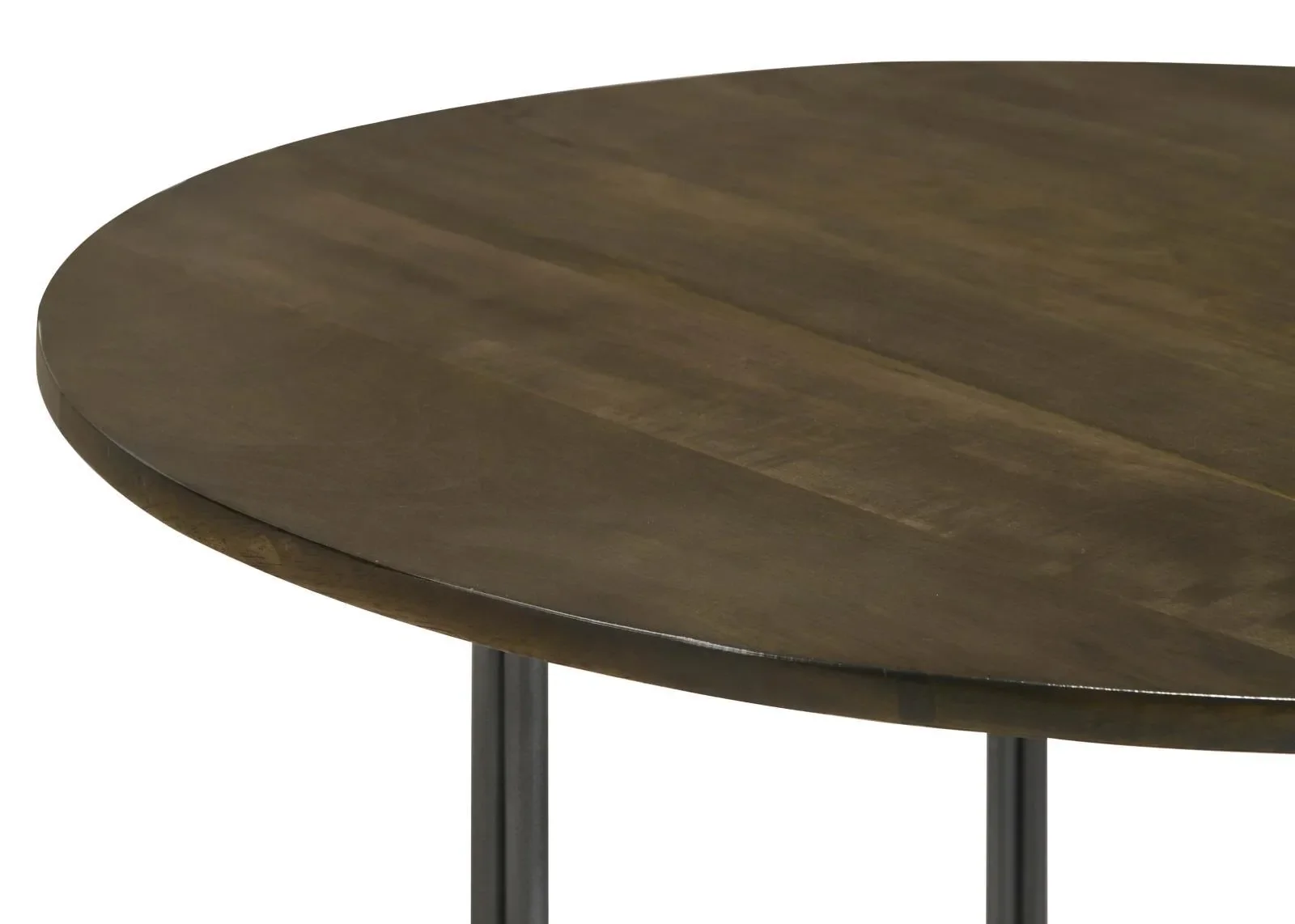 Yaritza Natural/Gunmetal Round Accent Table with Triangle Wire Base - Image 5