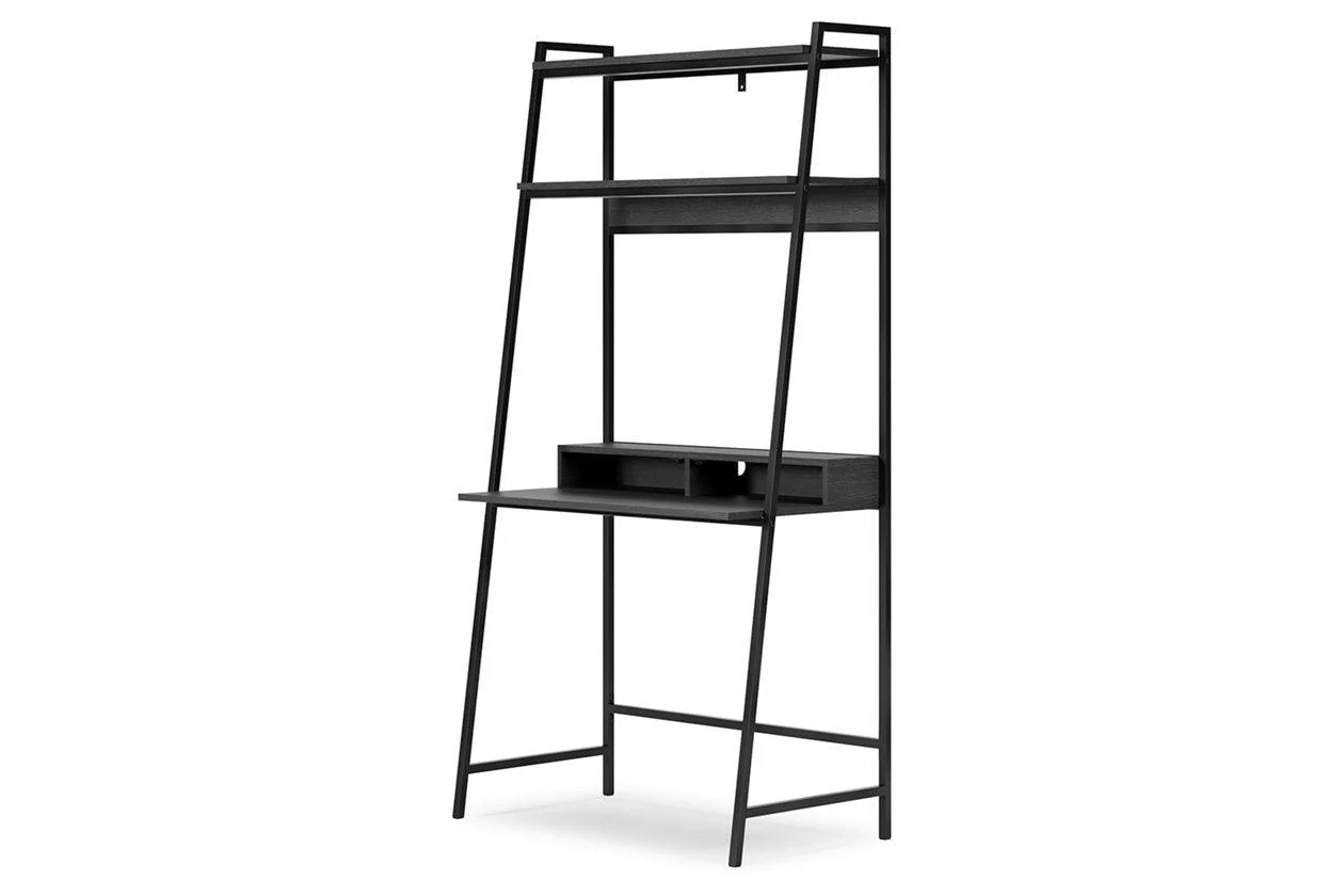 Yarlow Black 36" Home Office Desk with Shelf - Image 5